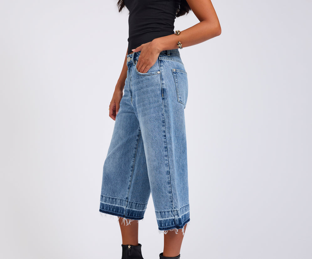 720'S Mid Waist Long Length Shorts - Pretty Blue