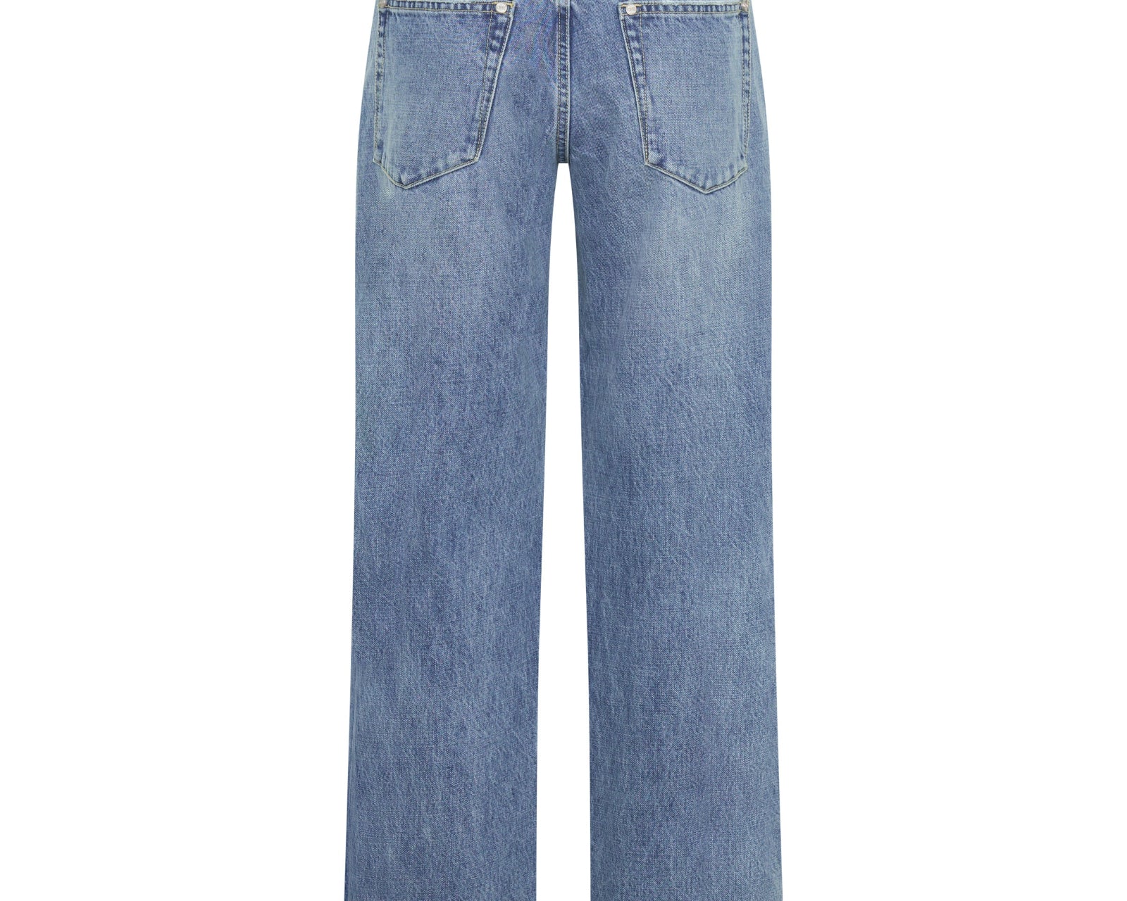 Low Riders Low Waist Wide Leg Zipped Denim Jeans - Pretty Blue