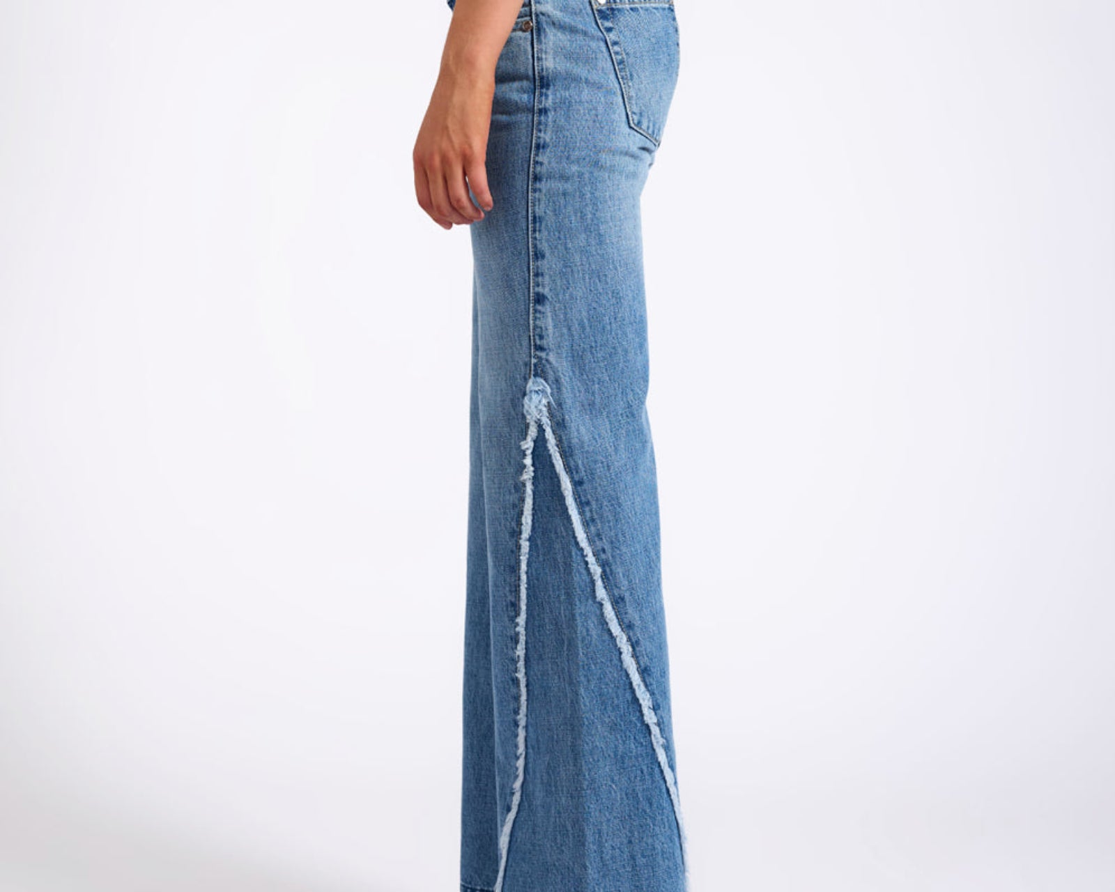 Johnnies Low Waist Wide Leg Flared Denim Jeans