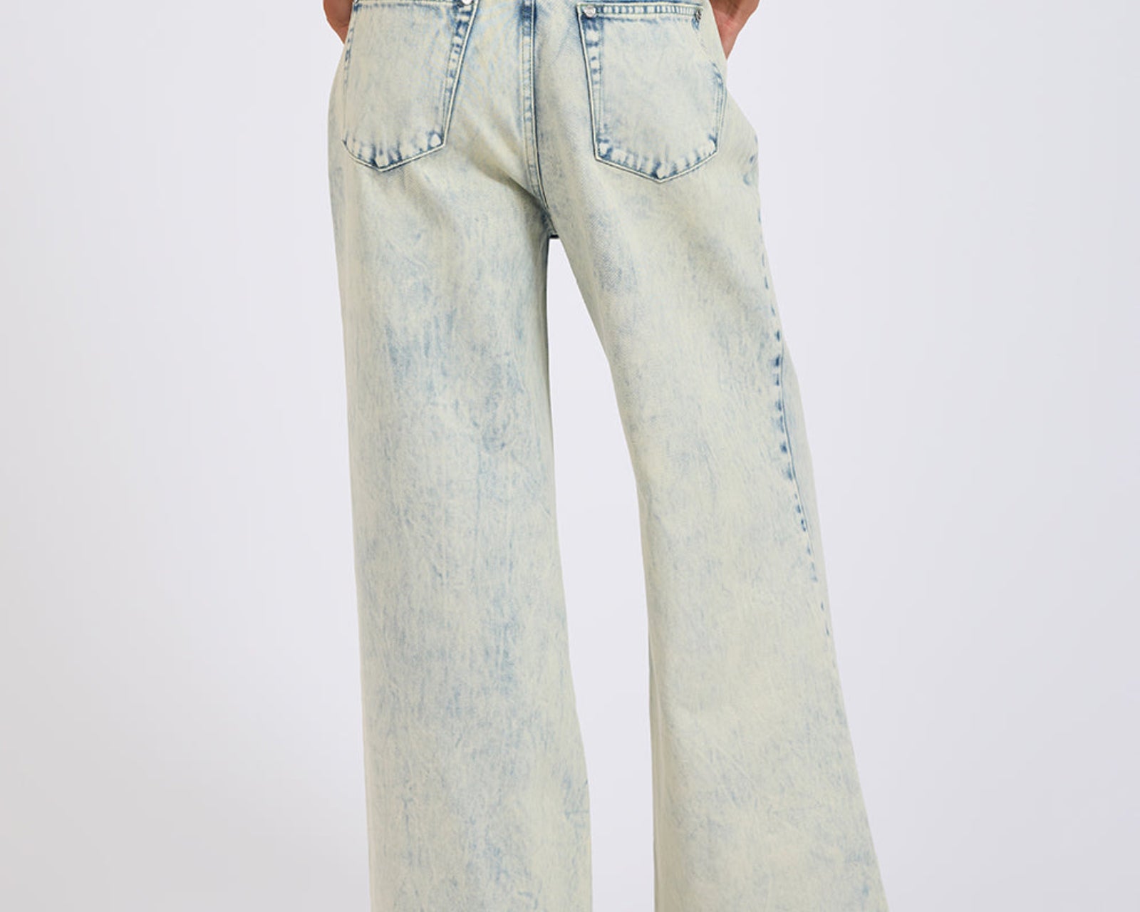 Love Machines Mid Waist Super Wide Leg Denim Jeans - Ambrosia Blue
