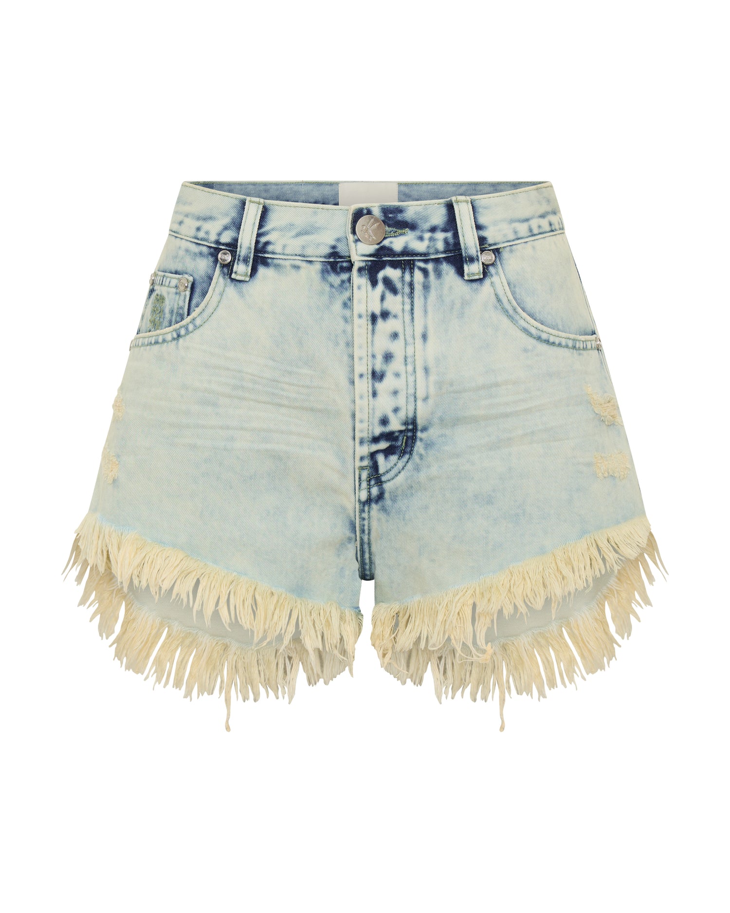 Products Outlaws Low Waist Mid Length Denim Shorts - Ambrosia Blue