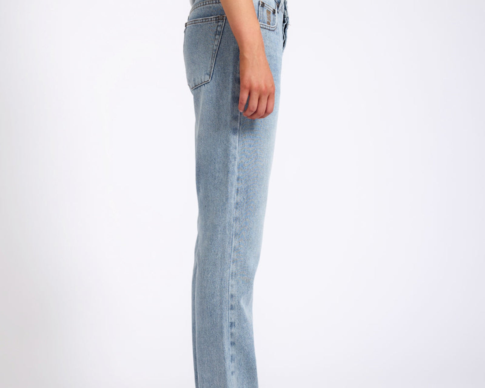Austins Mid Waist Relaxed Straight Leg Jeans - Misty Blue
