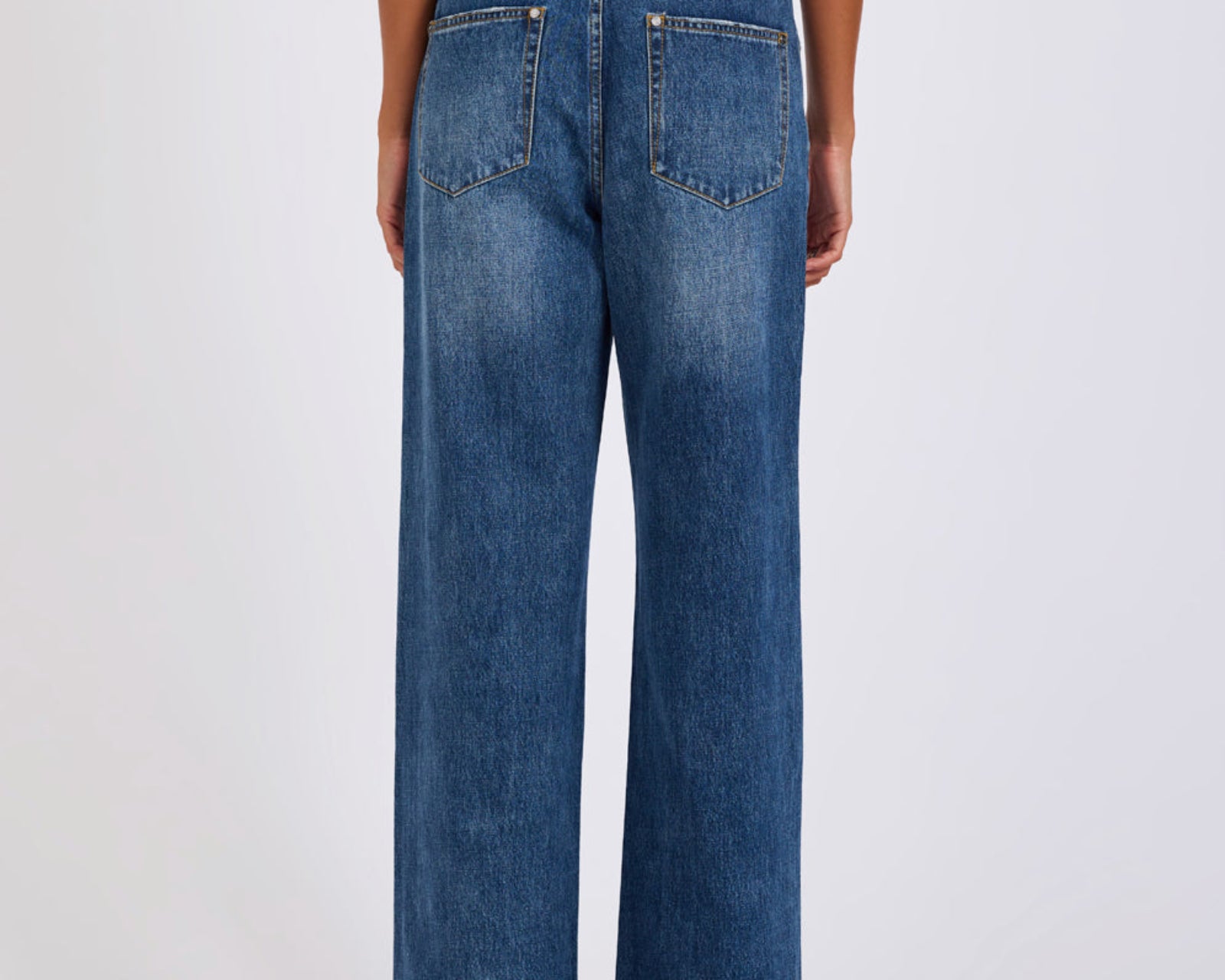 Baxters Mid Waist Wide Leg Denim Jeans - Blue Love