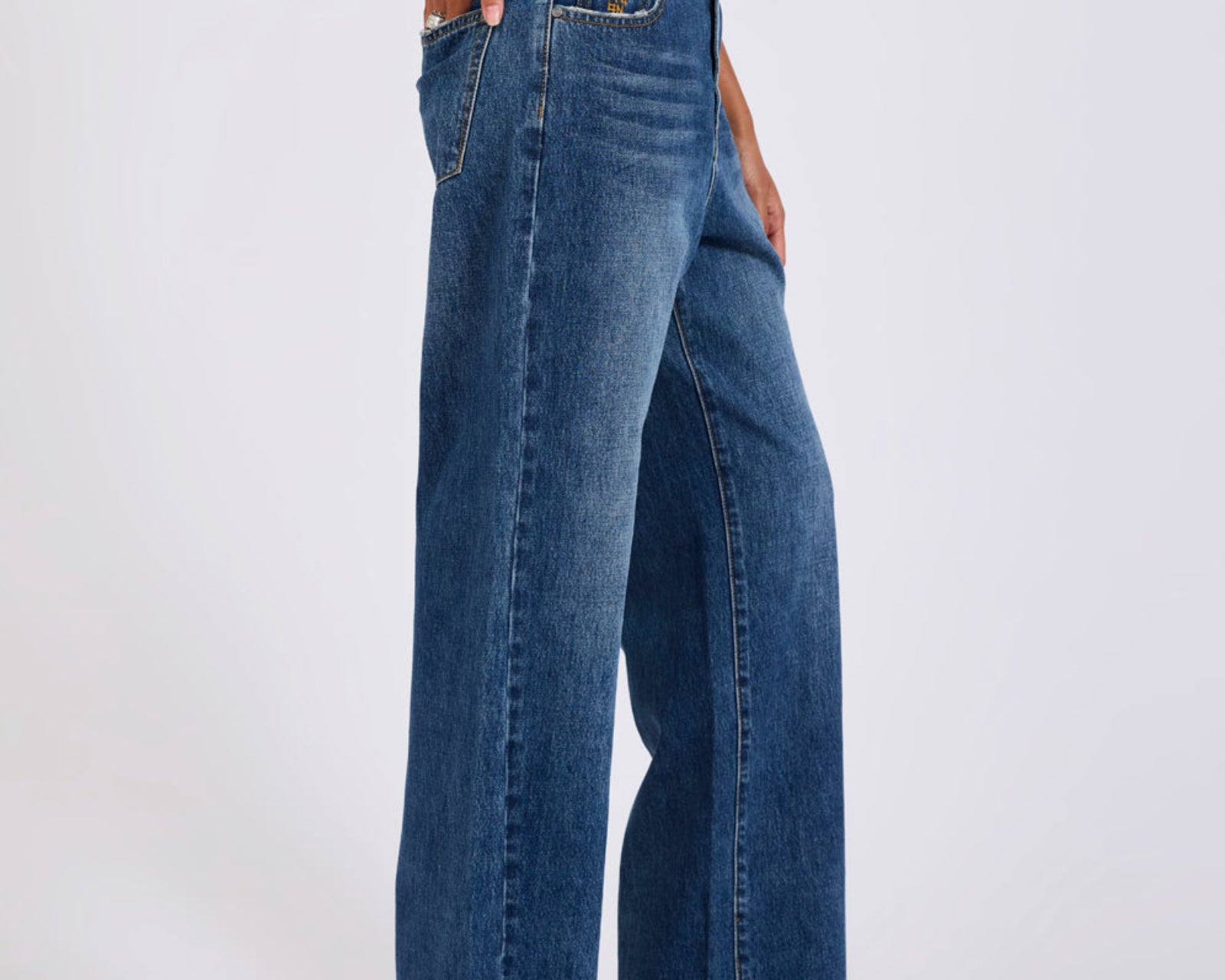 Baxters Mid Waist Wide Leg Denim Jeans - Blue Love