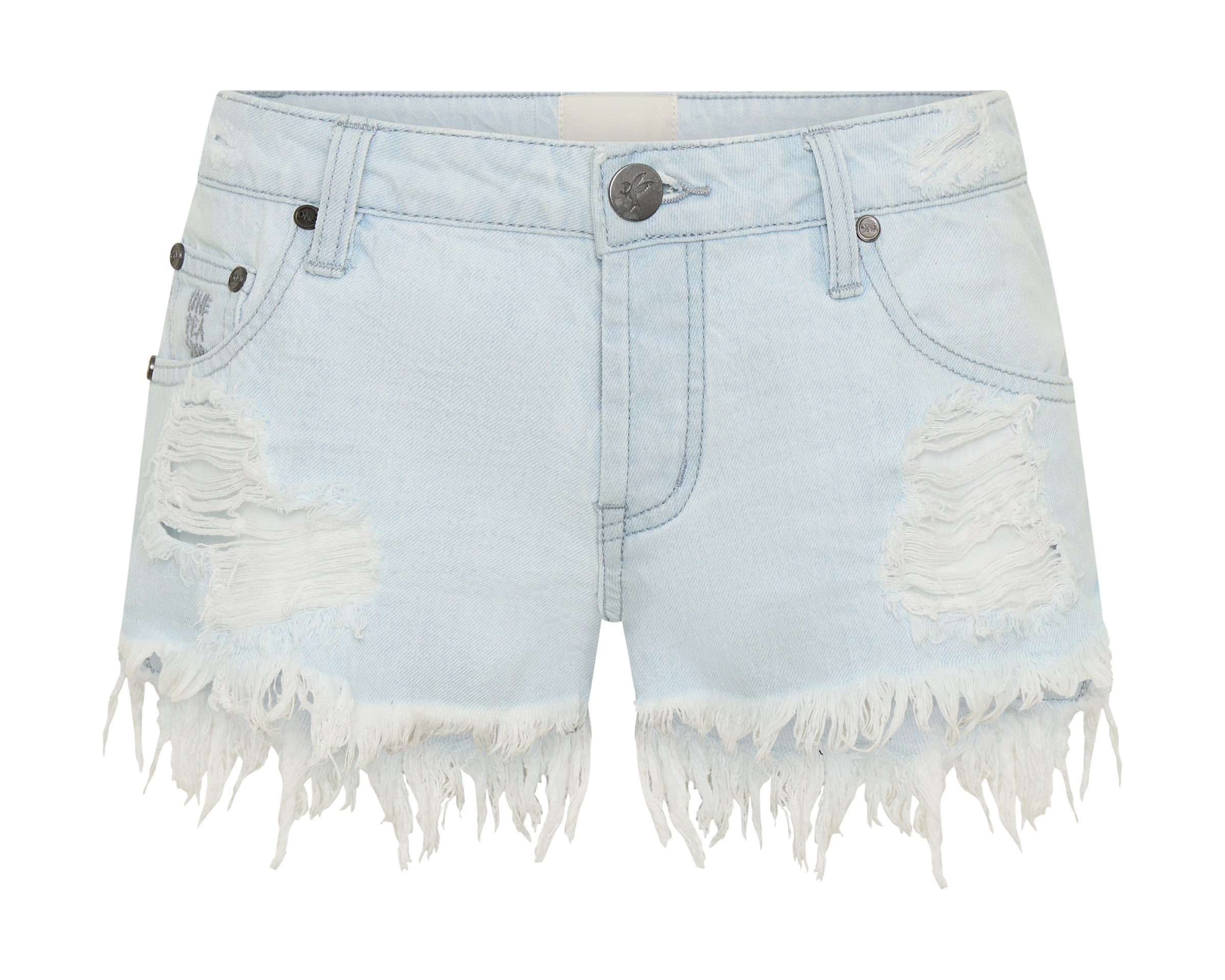 Dukes Low Waist Mini Denim Shorts - Xanthe