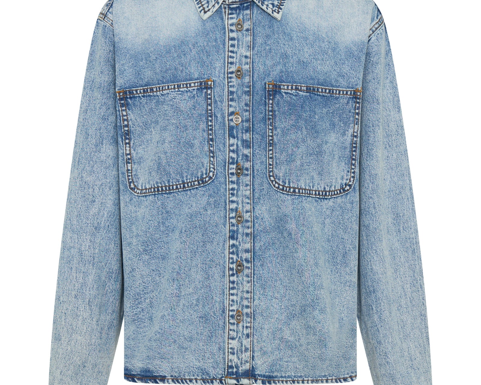 Nixie Classic Fit Denim Shirt - Acid Blue