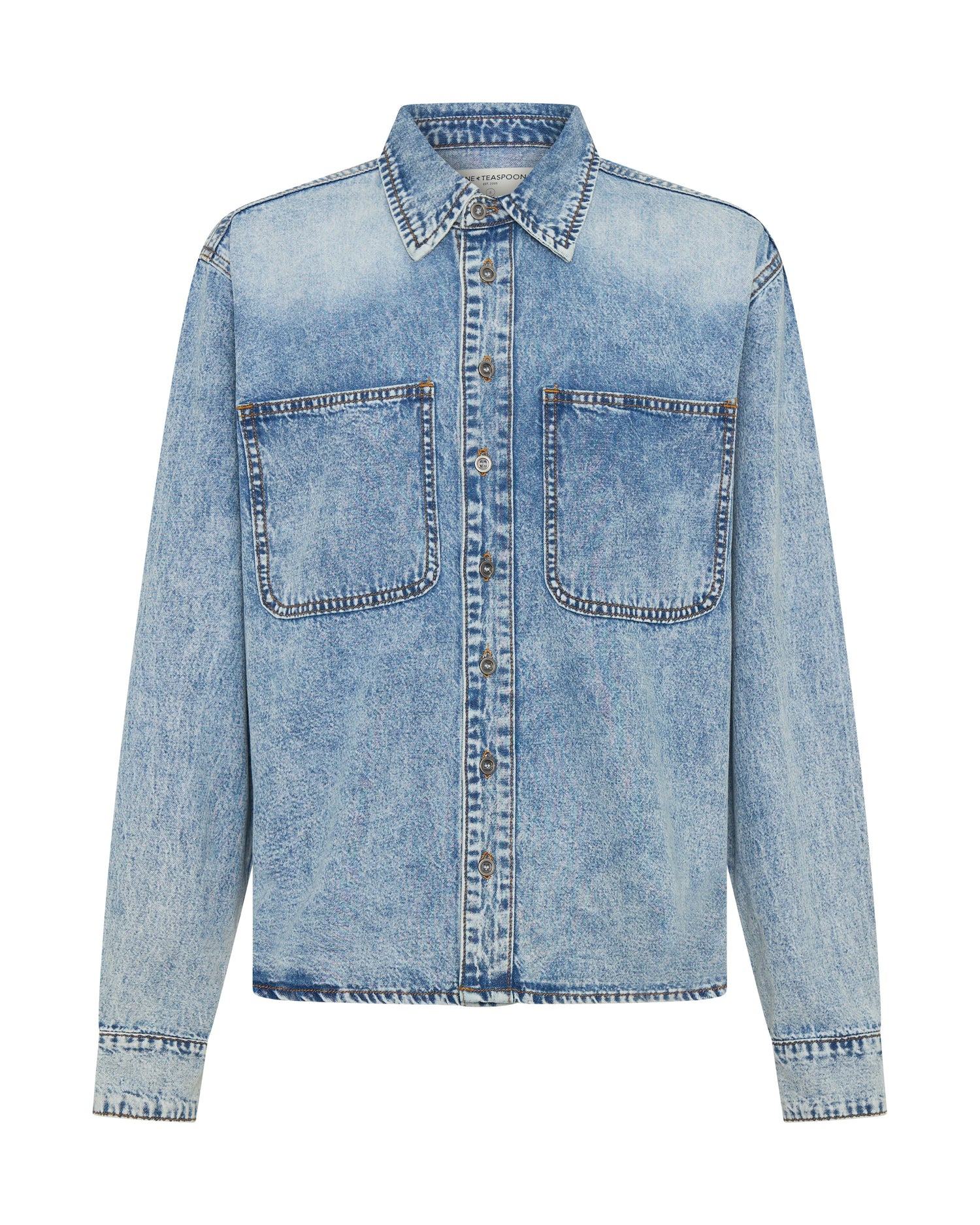 Nixie Classic Fit Denim Shirt - Acid Blue