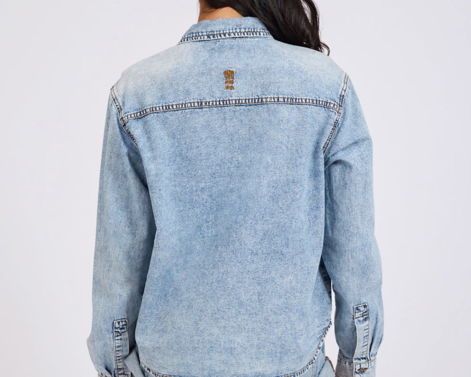 Nixie Classic Fit Denim Shirt - Acid Blue