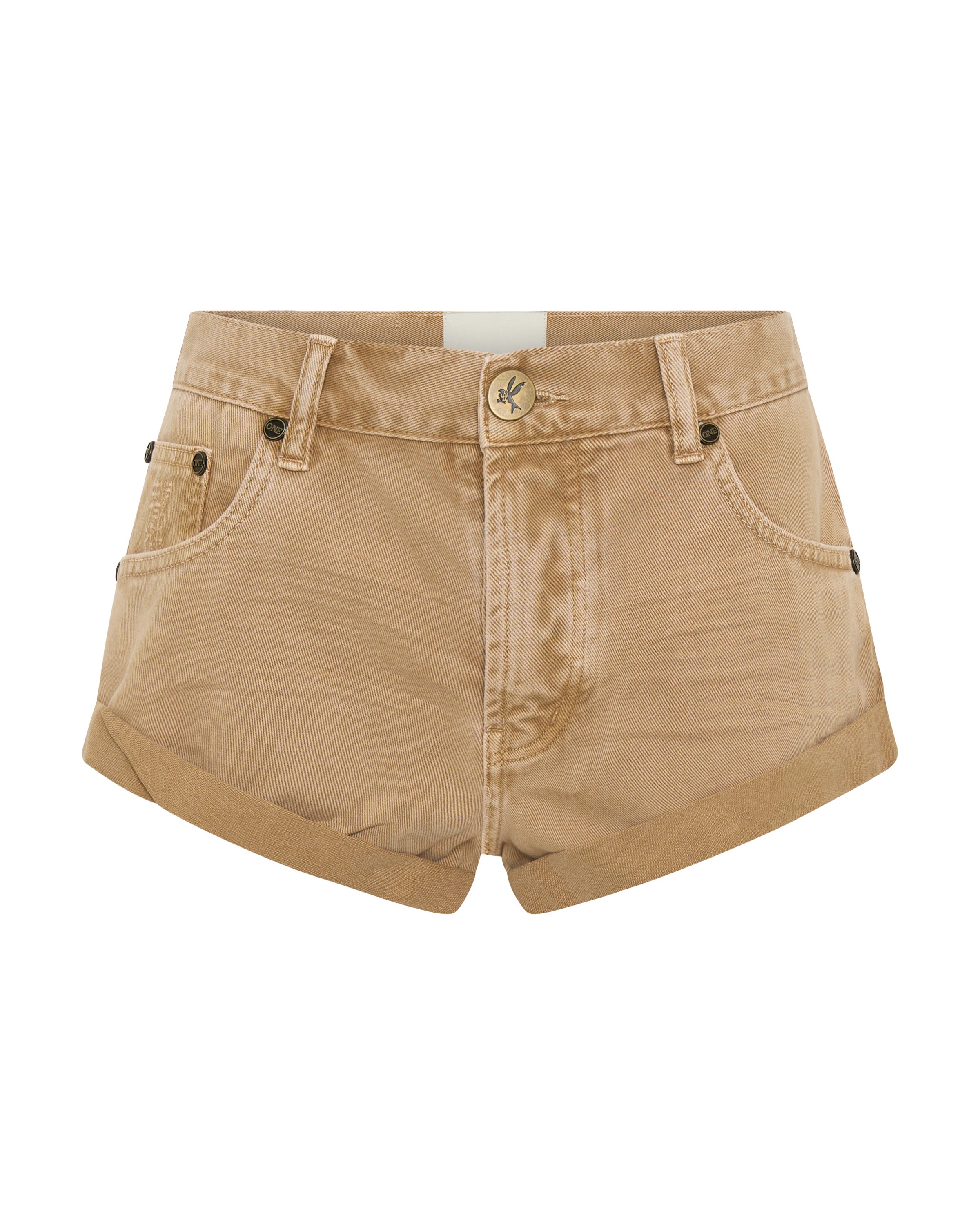 Bandits Low Waist Denim Shorts - Warm Tan | One Teaspoon