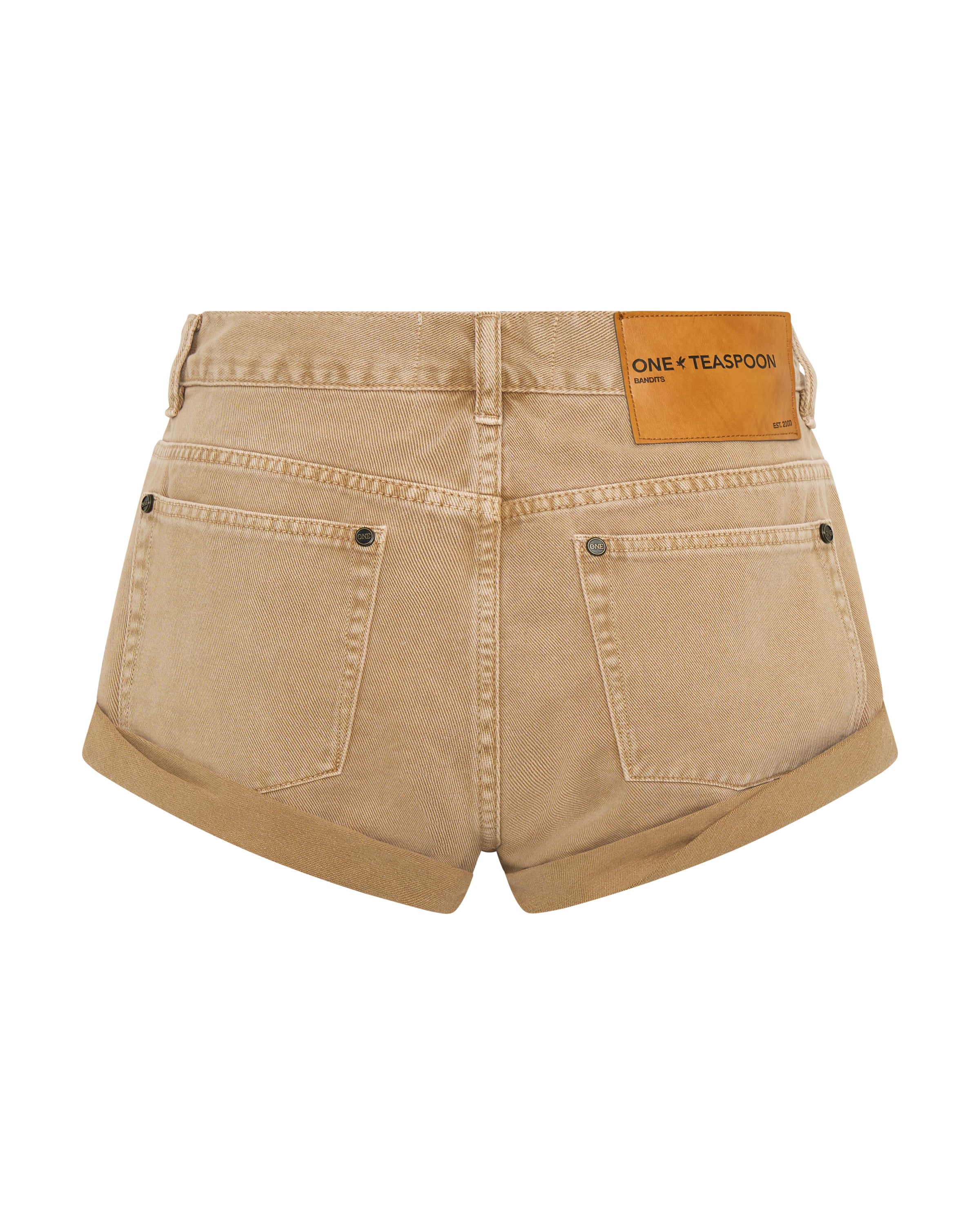 Bandits Low Waist Denim Shorts - Warm Tan | One Teaspoon