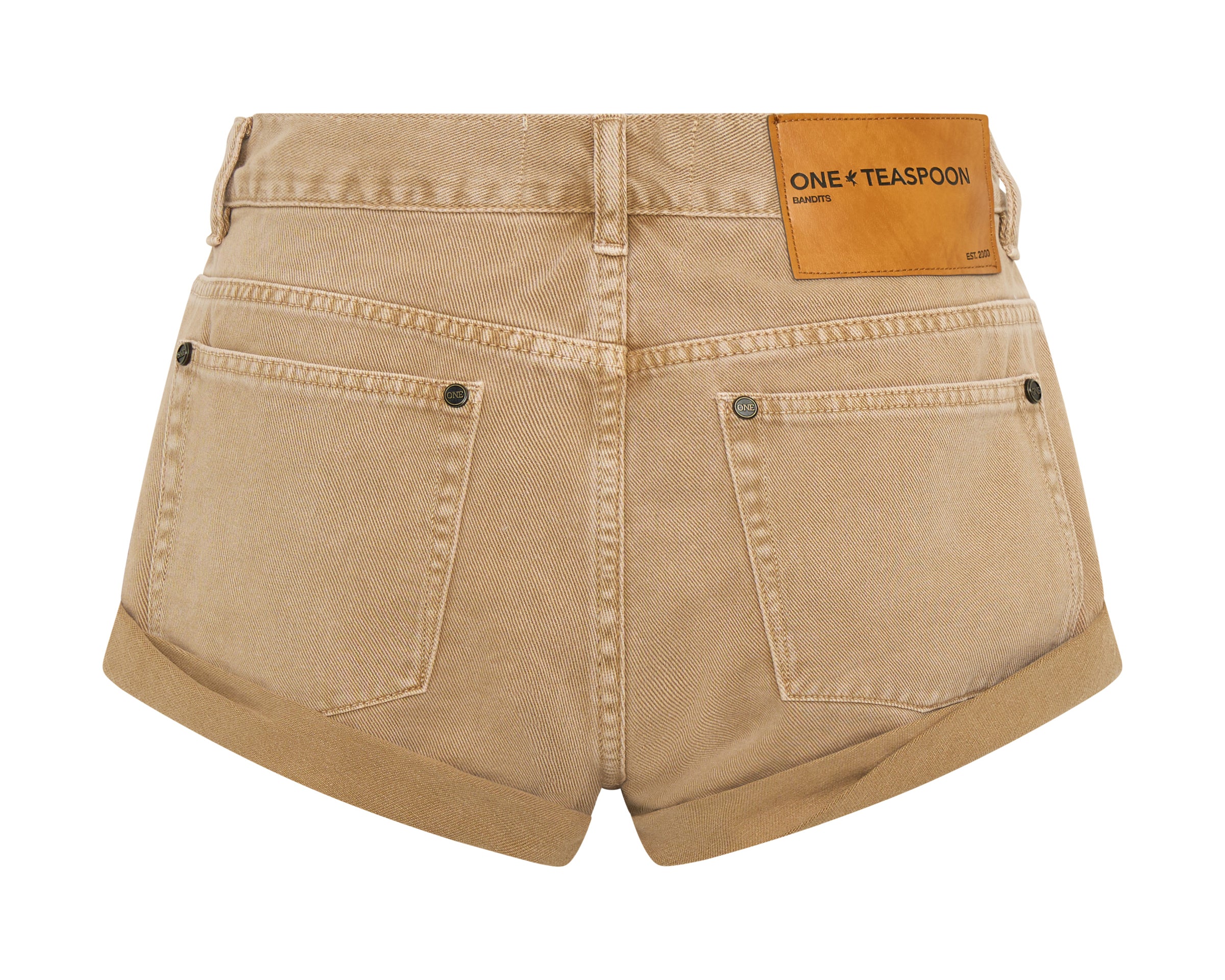 Bandits Low Waist Denim Shorts - Warm Tan