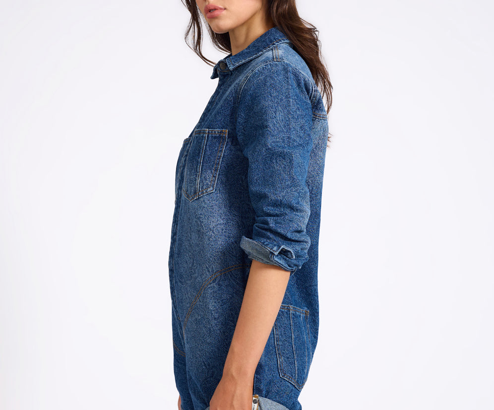 Prophecy Jumpsuit - Blue Paisley