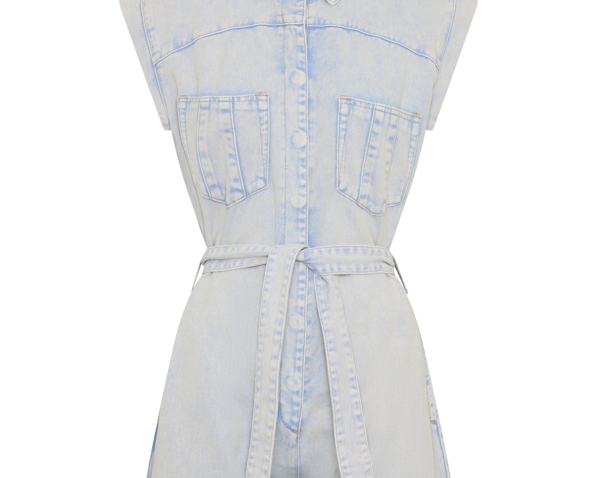 Bandit Aviator Mini Denim Jumpsuit - Lavender Blue