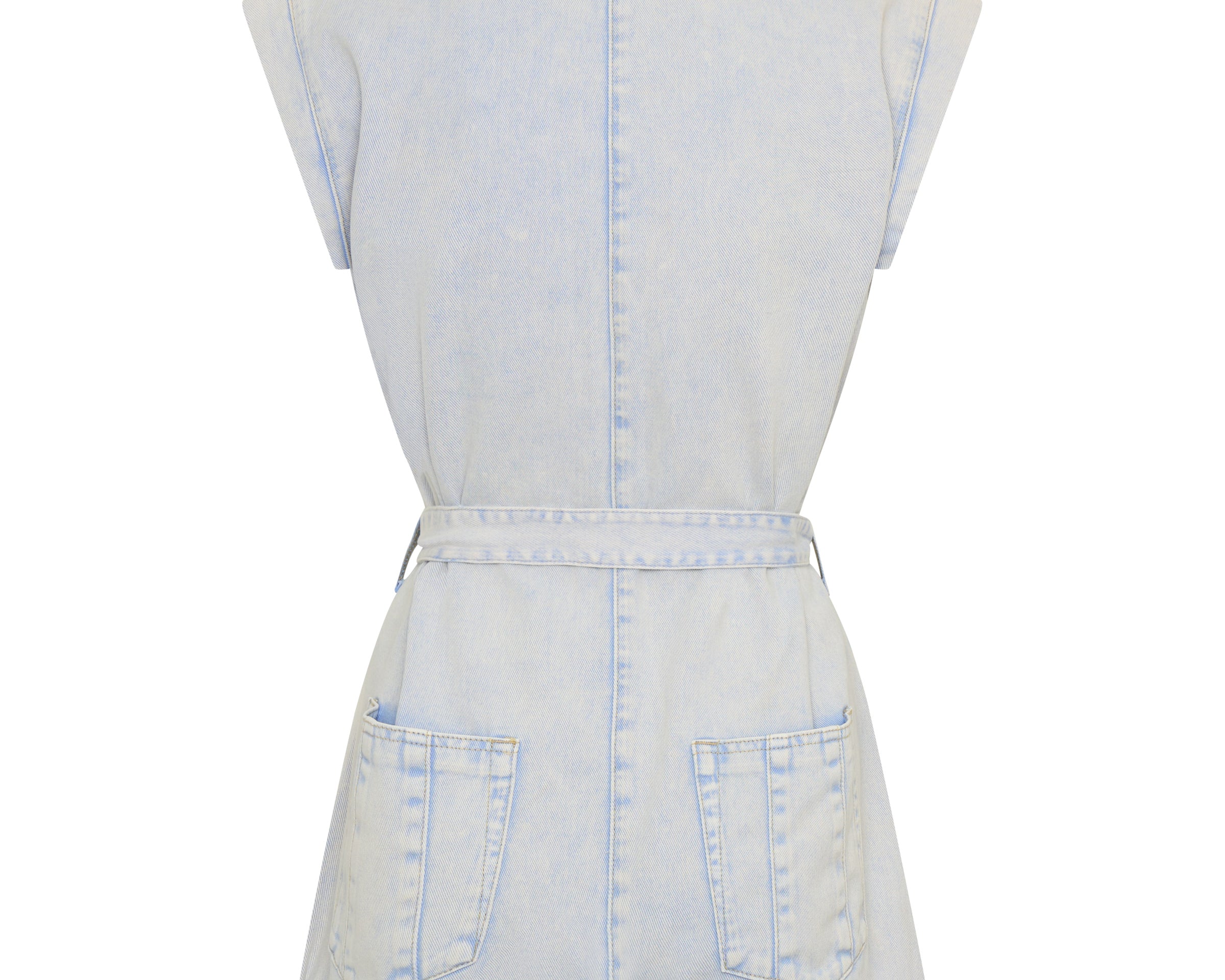 Bandit Aviator Mini Denim Jumpsuit - Lavender Blue