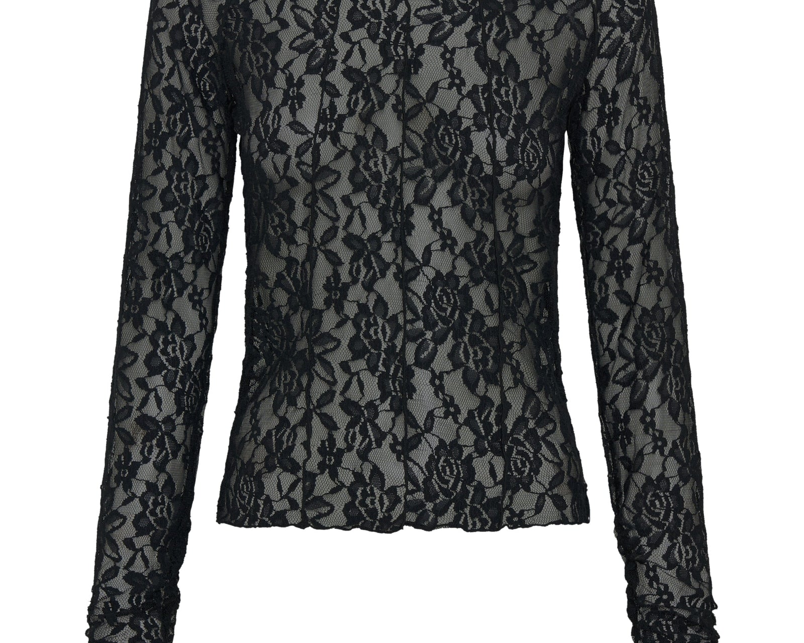 Wednesday Lace Long Sleeve Top - Black