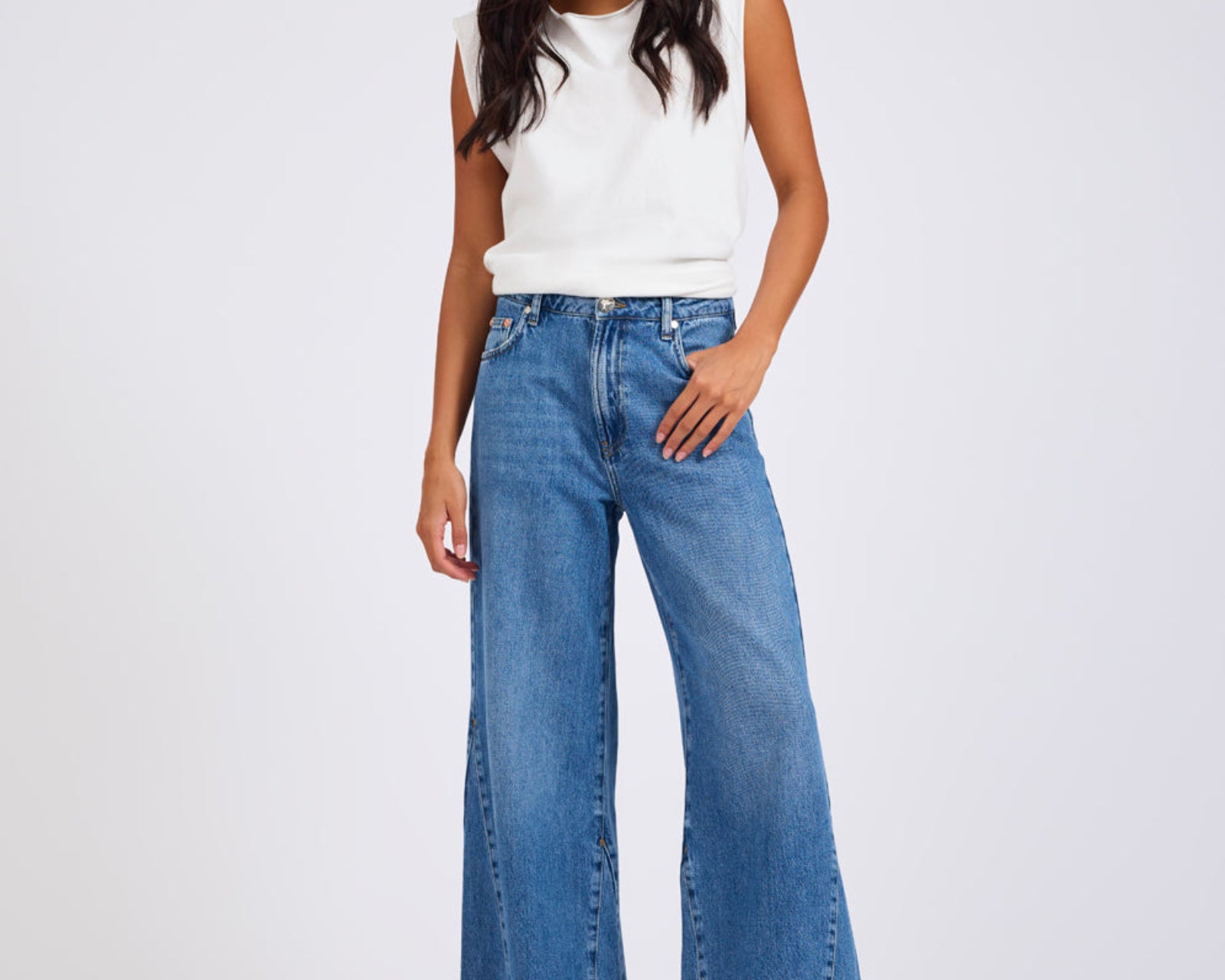 Cruisers Mid Waist Bootcut Flare Denim Jeans - Bright Blue