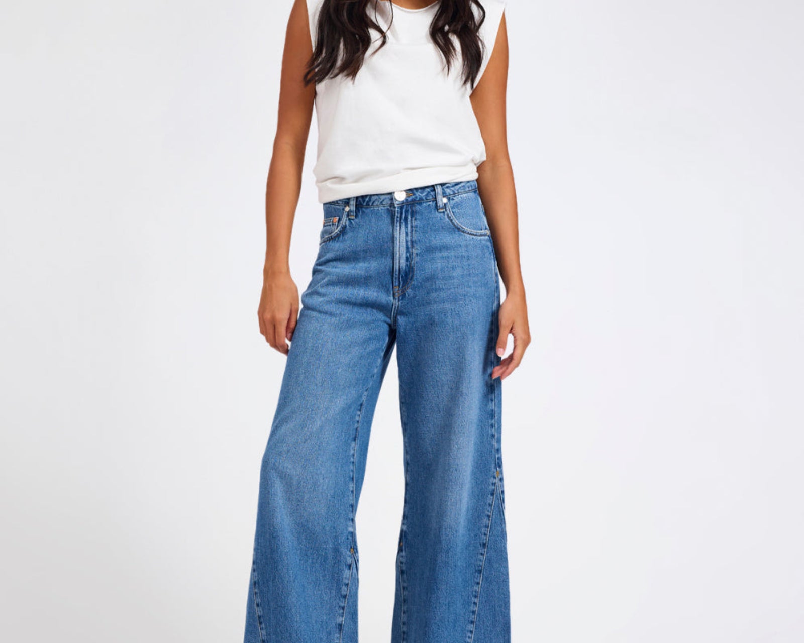 Cruisers Mid Waist Bootcut Flare Denim Jeans - Bright Blue
