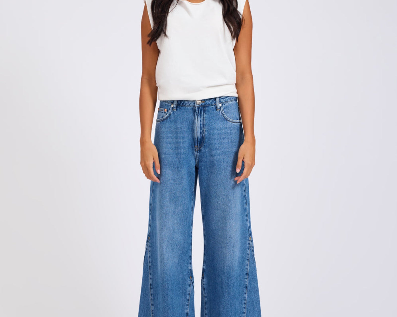Cruisers Mid Waist Bootcut Flare Denim Jeans - Bright Blue