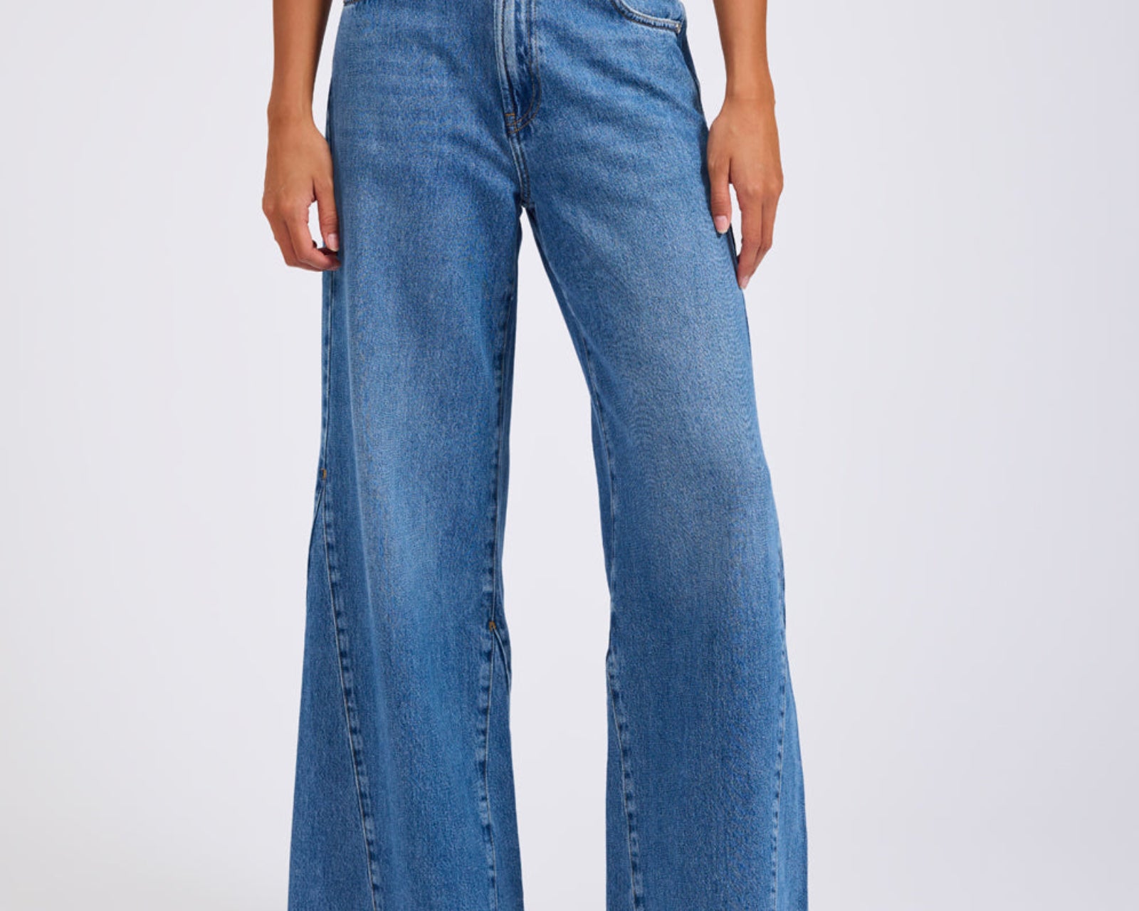 Cruisers Mid Waist Bootcut Flare Denim Jeans - Bright Blue