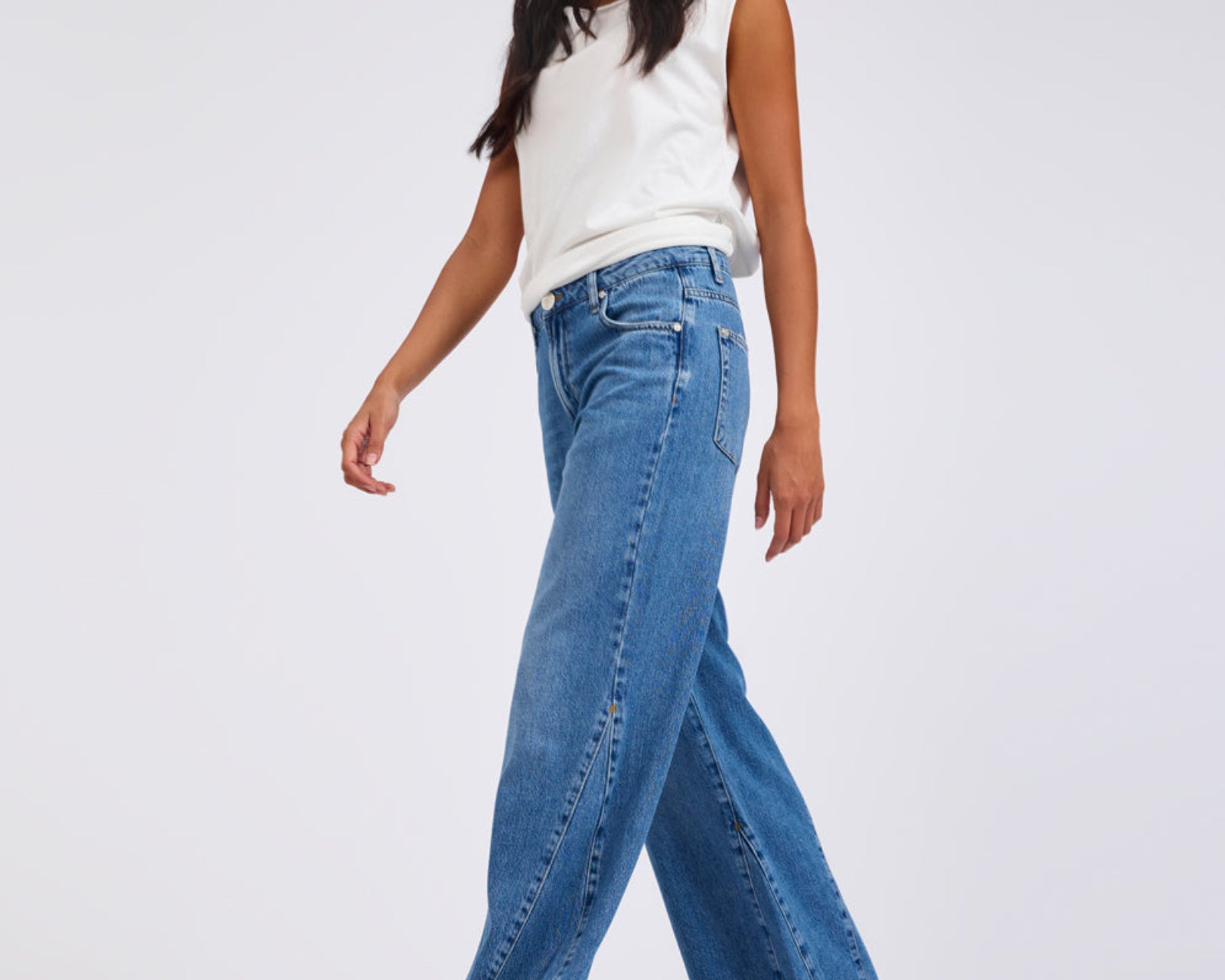 Cruisers Mid Waist Bootcut Flare Denim Jeans - Bright Blue