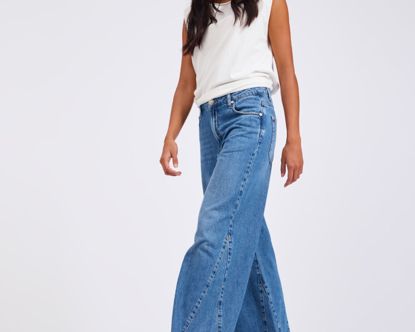 Cruisers Mid Waist Bootcut Flare Denim Jeans - Bright Blue