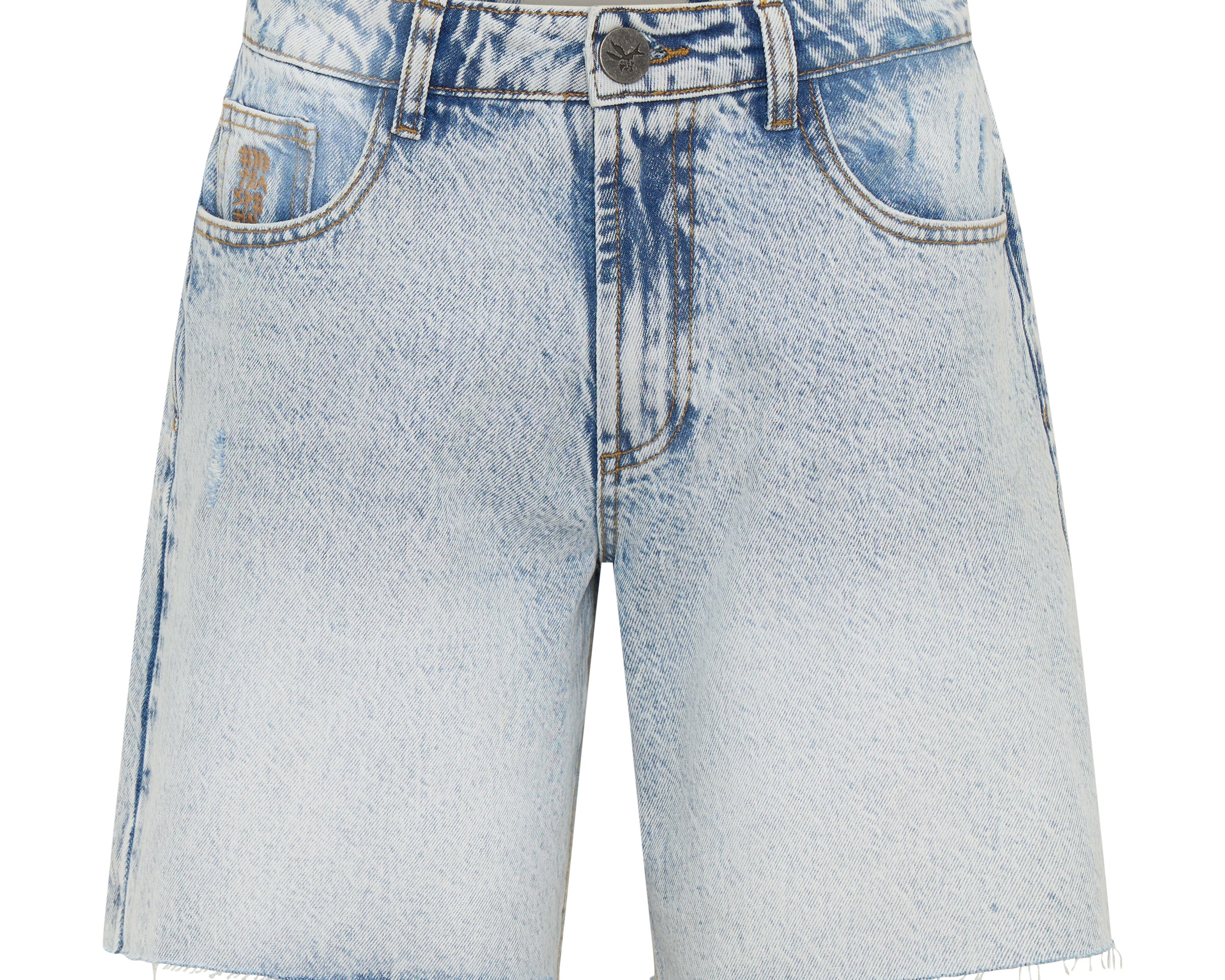 Jackson Mid Waist Wide Leg Shorts - Whisper Blue