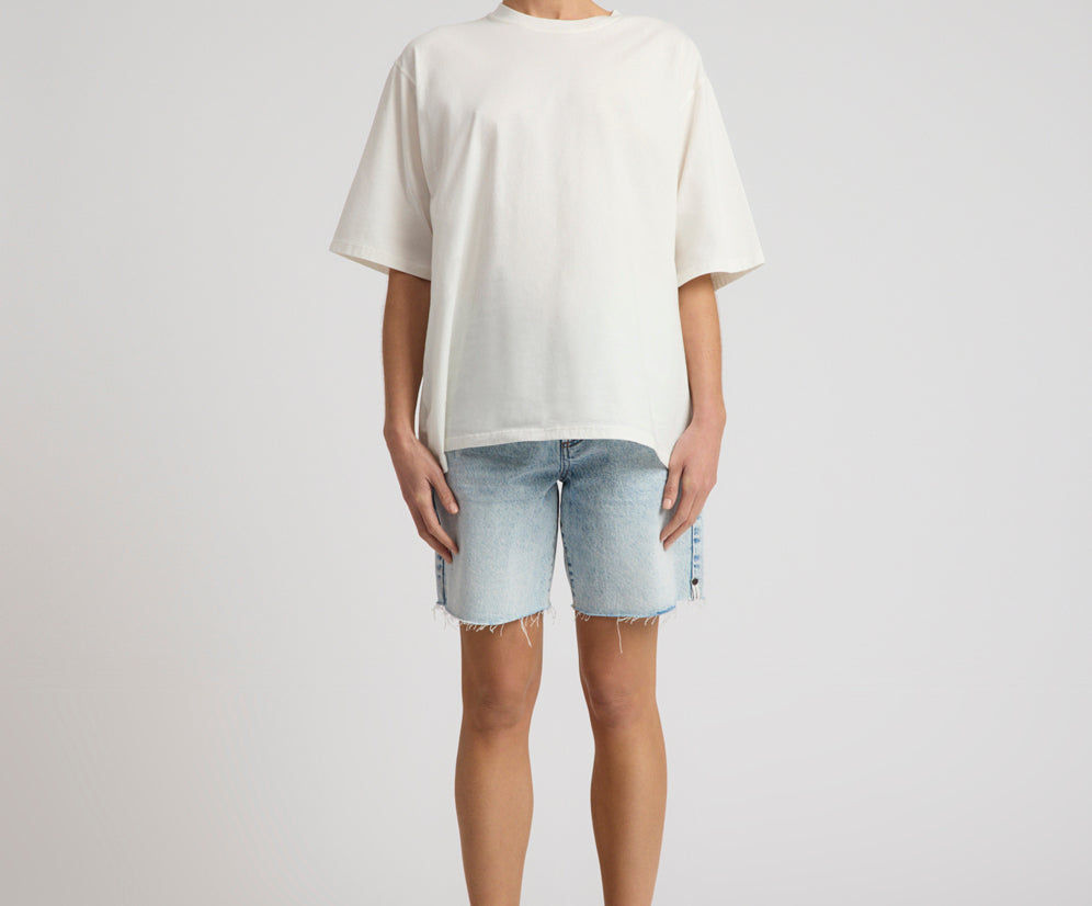 Jackson Mid Waist Wide Leg Shorts - Whisper Blue