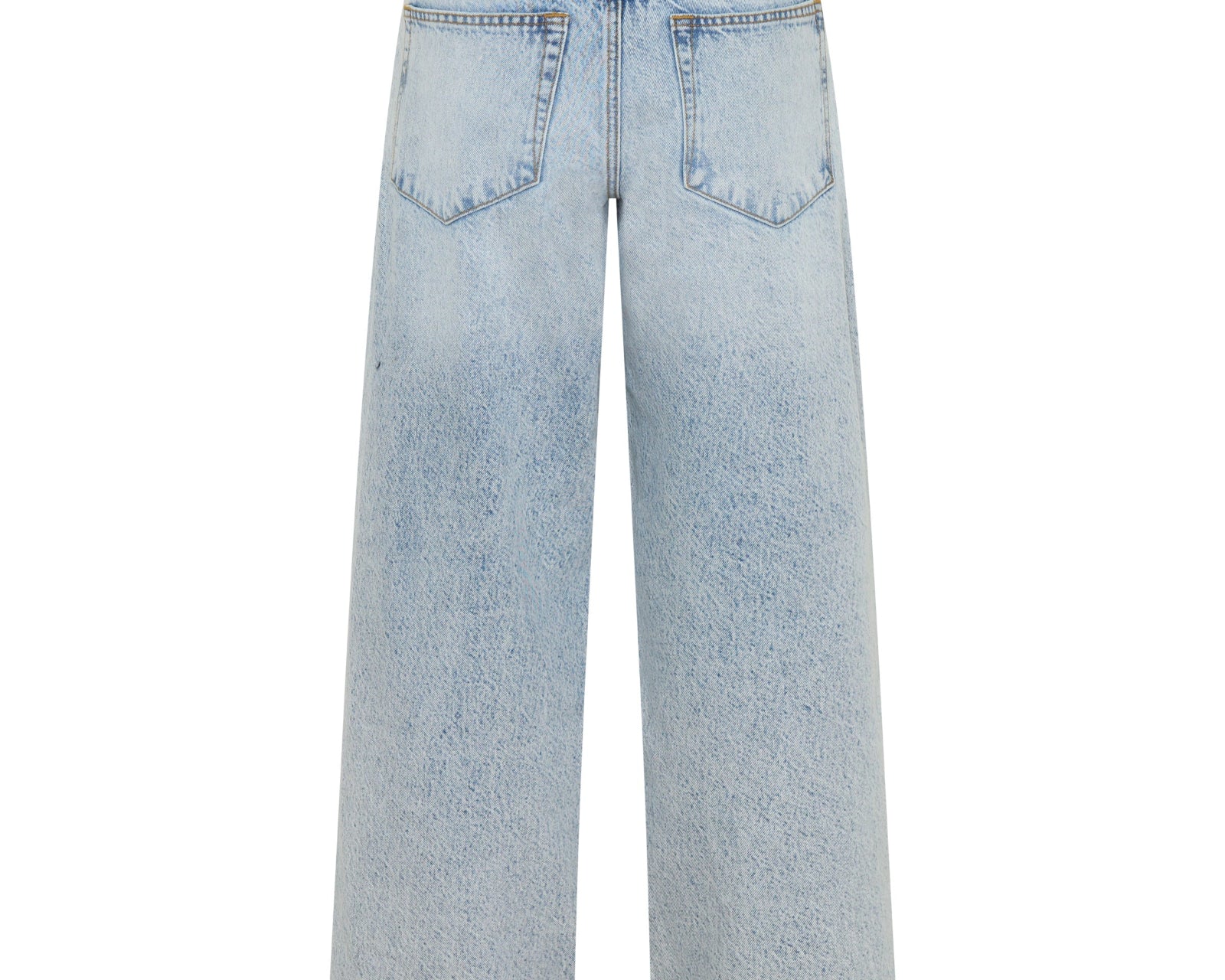 Jackson Mid Waist Wide Leg Denim Jeans - Whisper Blue
