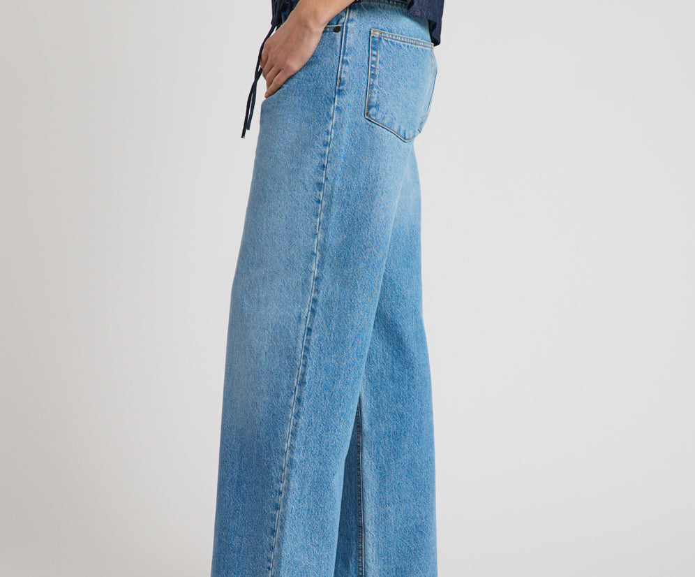 Baxters Mid Waist Wide Leg Denim Jeans - Endless Summer Blue