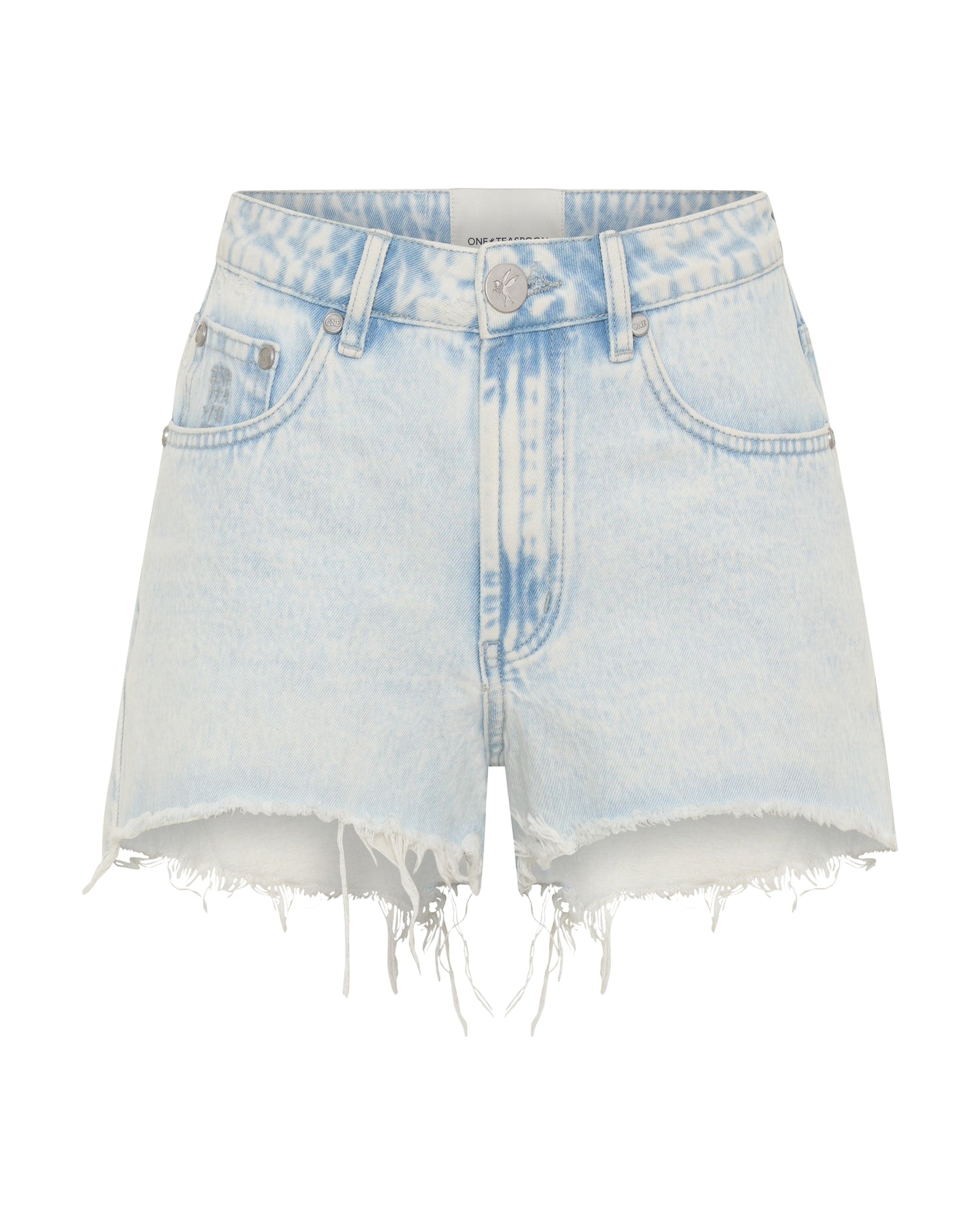 Bonitas High Waist Denim Shorts - Beach Blue
