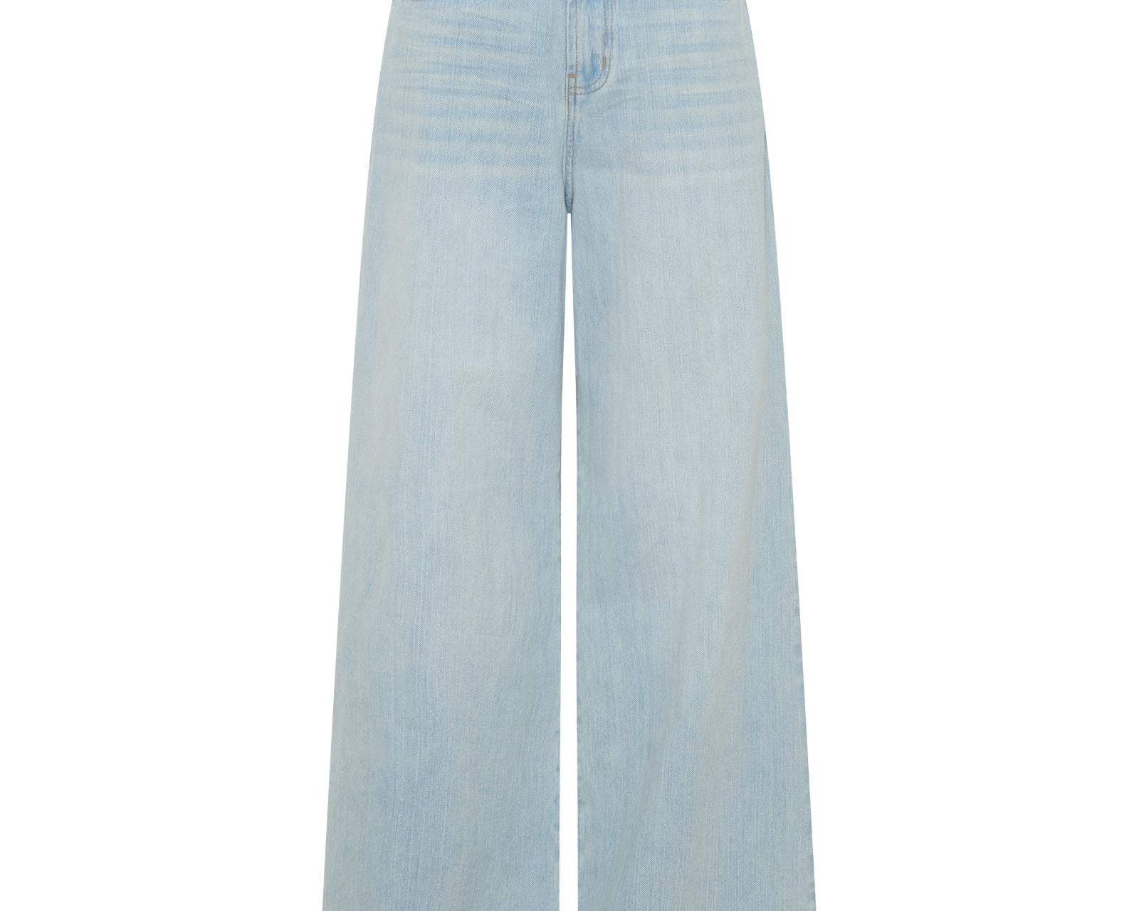 Love Machines Heart Mid Waist Super Wide Leg Denim - Sea Mist Love