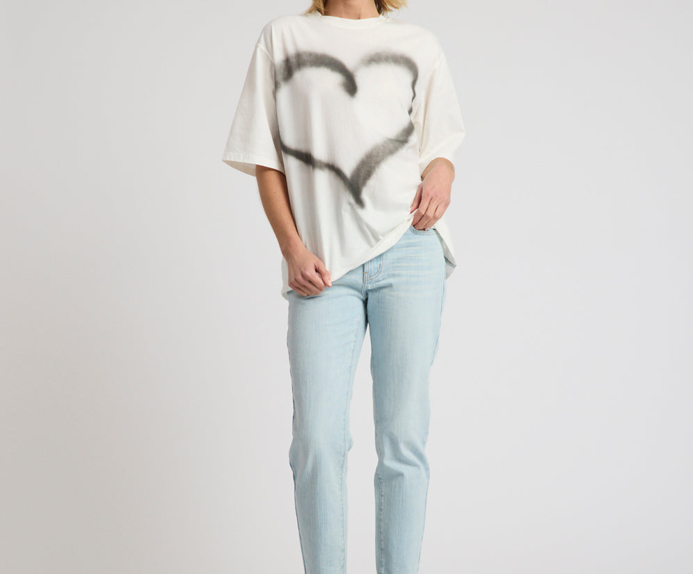 Slims Heart High Waist Cropped Slim Fit Denim Jean - Sea Mist Blue