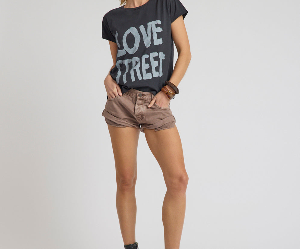 Bandits Low Waist Denim Shorts - Espresso Brown