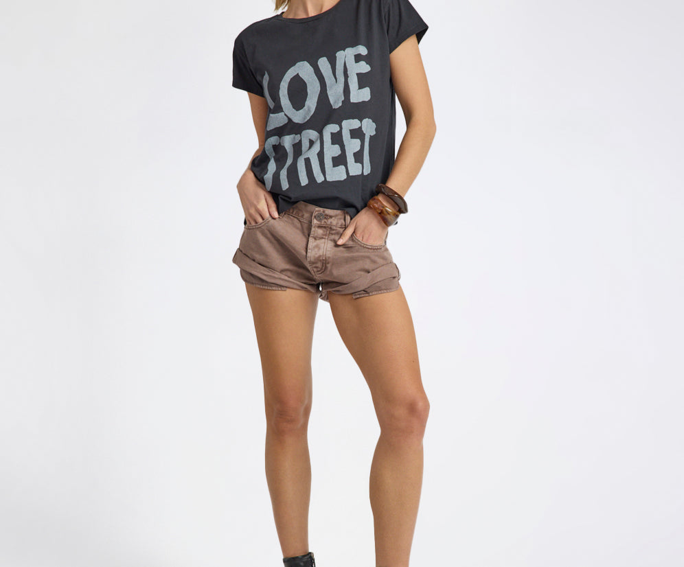 Bandits Low Waist Denim Shorts - Espresso Brown