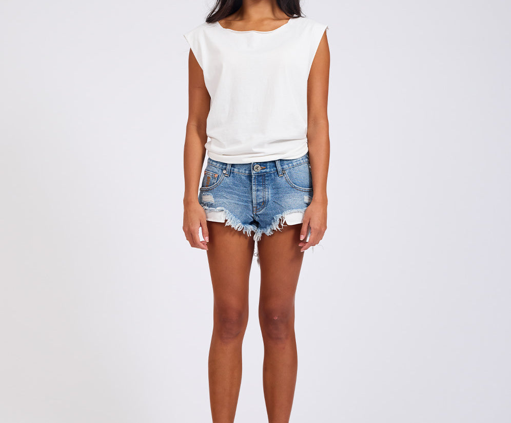Plain White Vintage Tank - White