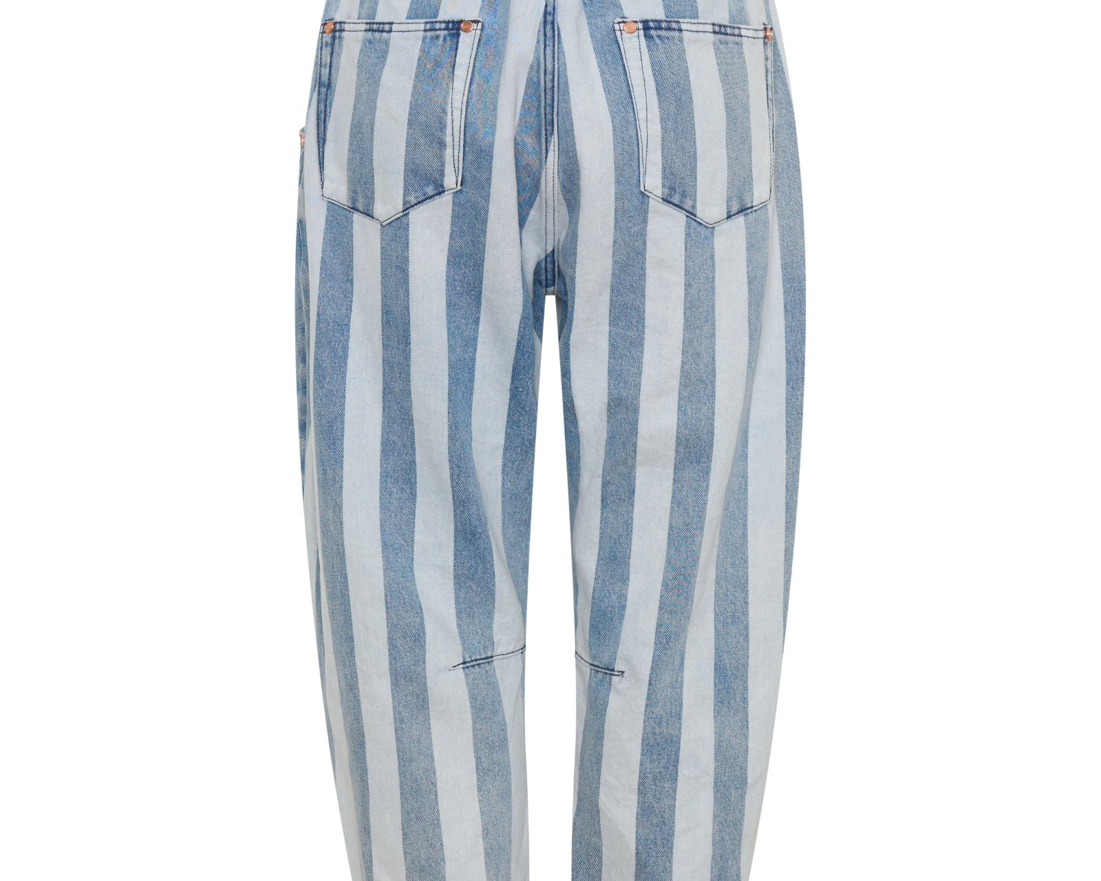 Outcasts Low Waist Drop Crotch Harem Denim Jeans - Beach Club Stripe