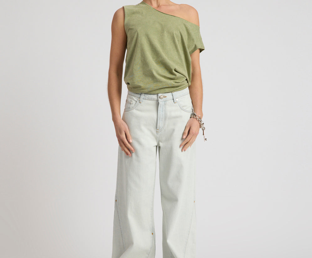 Cruisers Mid Waist Panel Bootcut Flare Denim Jeans - Arctic Blue