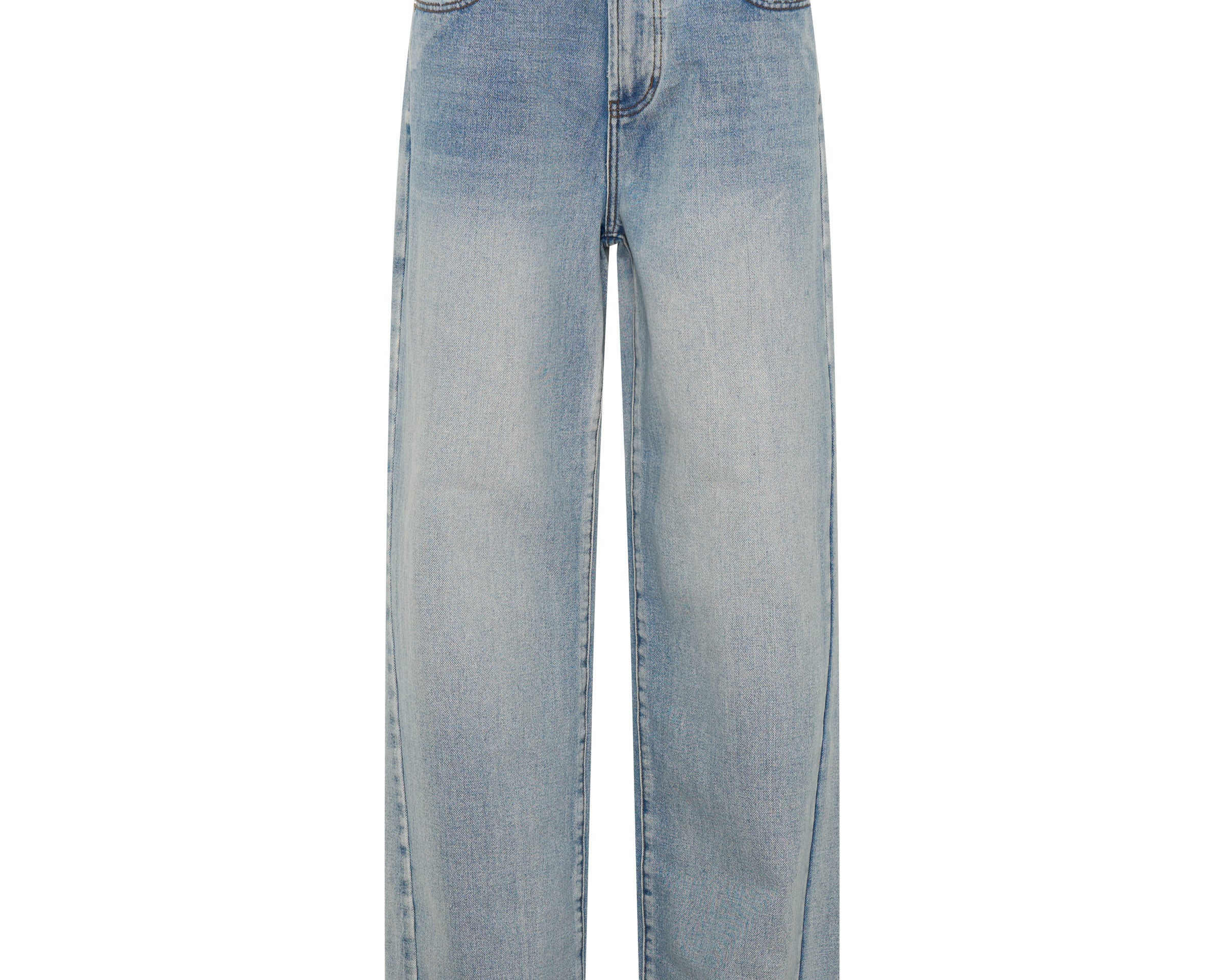 Baxters Mid Waist Wide Leg Denim Jeans - Hendrixe Blue