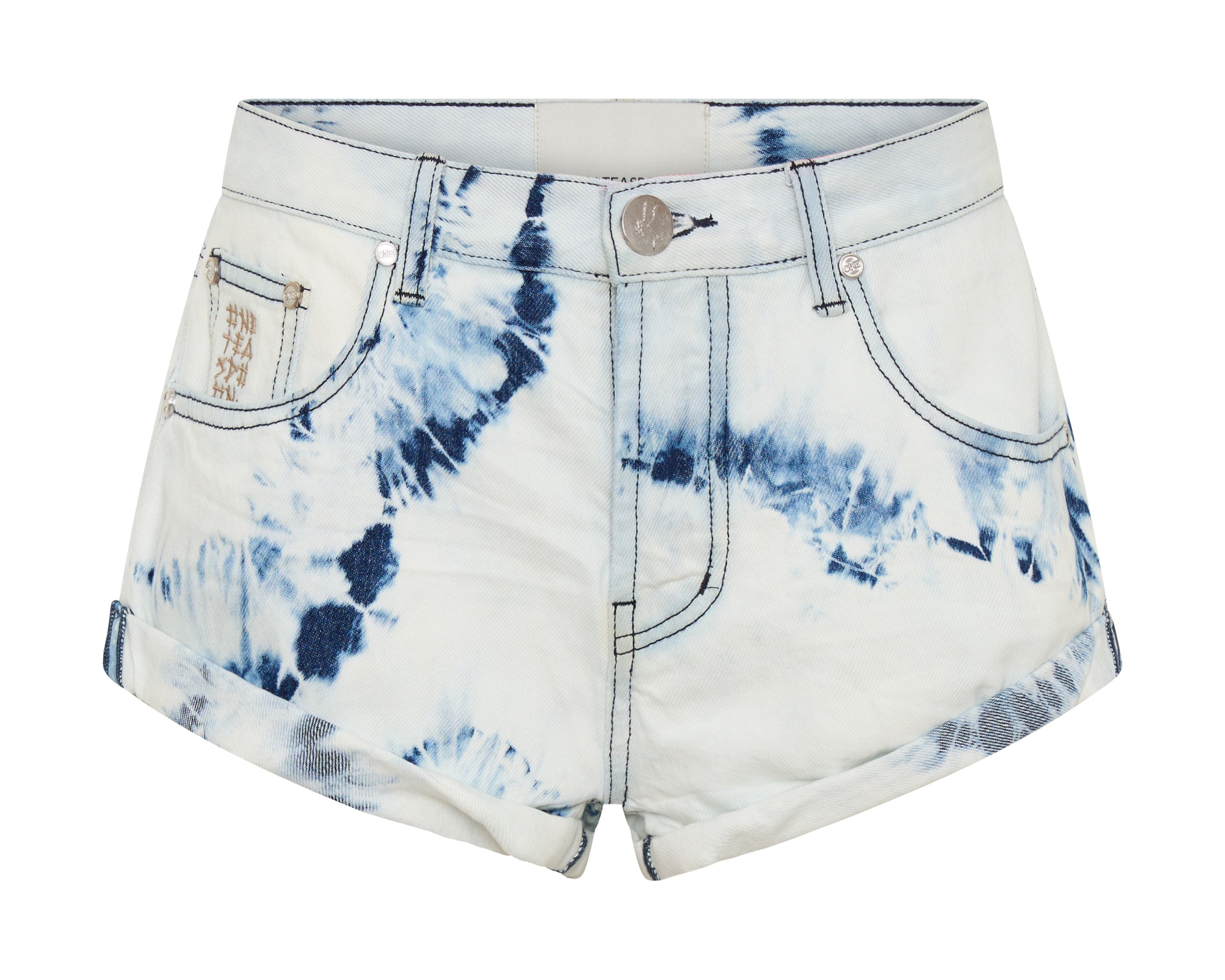 Revival Bandits Tie-Dye Low Waist Denim Shorts - Tie Dye Dreams