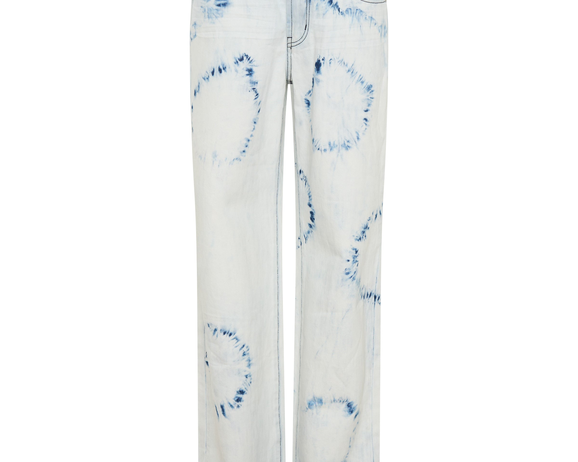 Revival Tie-Dye Lowriders Low Waist Wide Leg Denim - Tie Dye Dreams