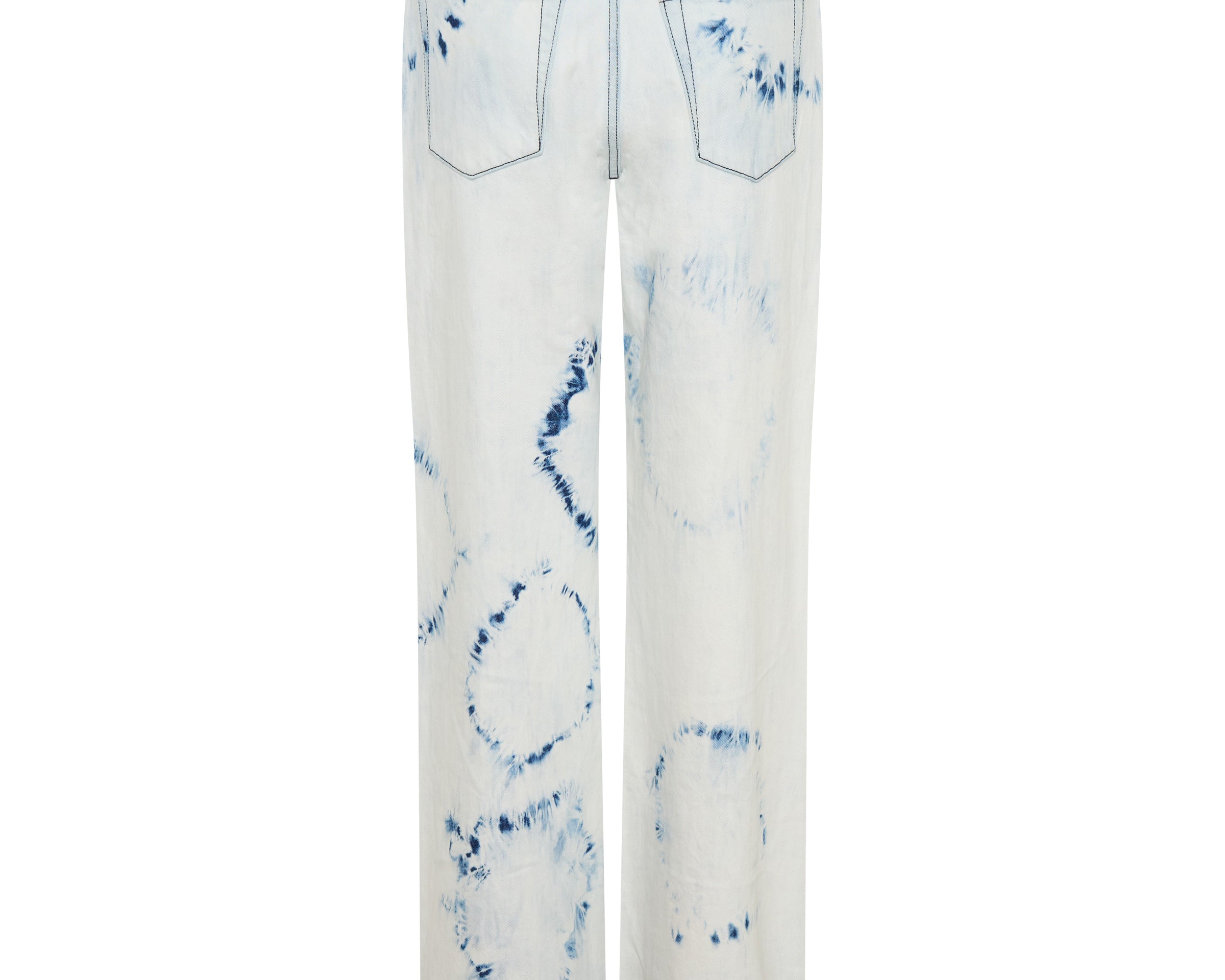 Revival Tie-Dye Lowriders Low Waist Wide Leg Denim - Tie Dye Dreams