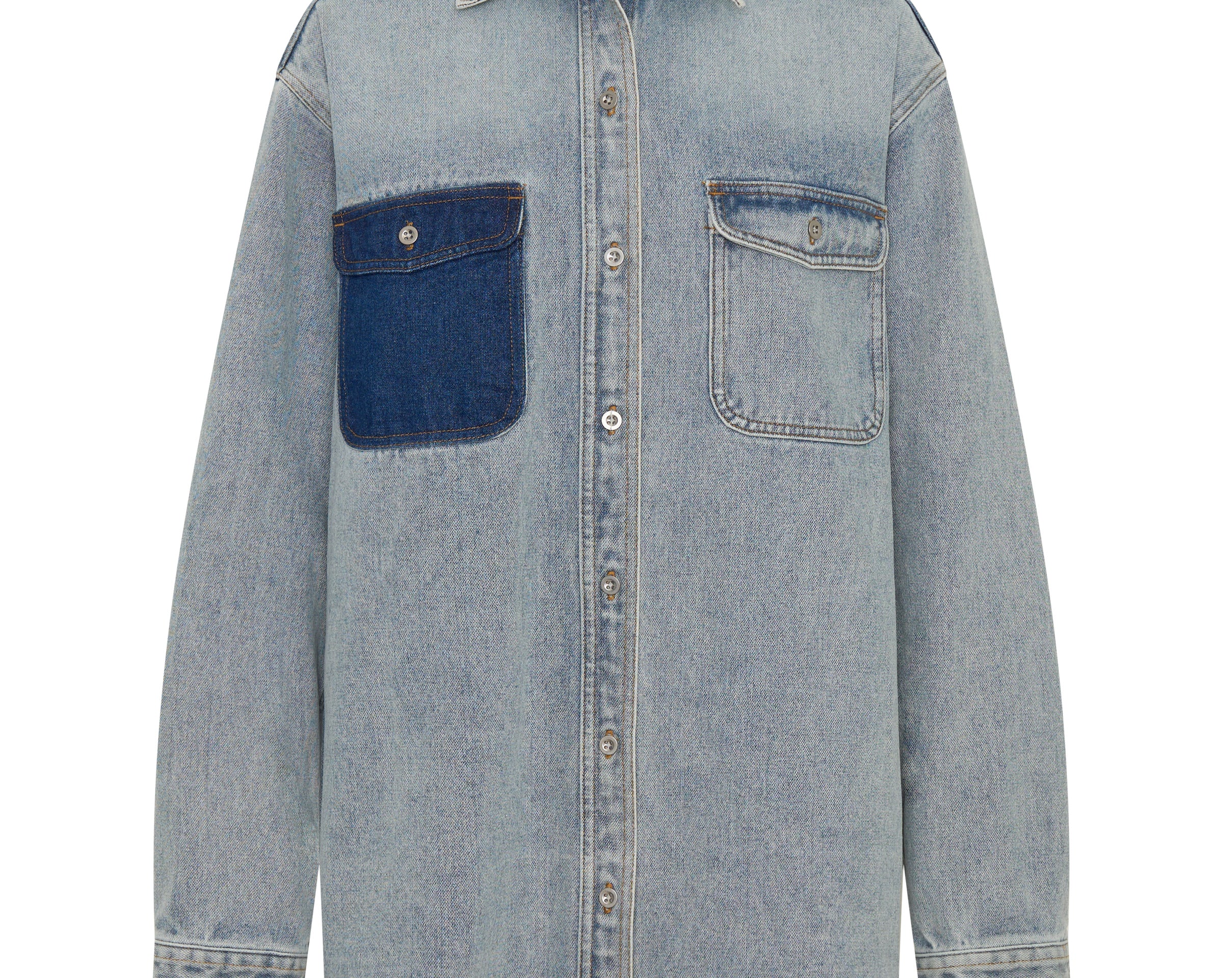 Saint Tropez Everyday Denim Shacket - Hendrixe Blue