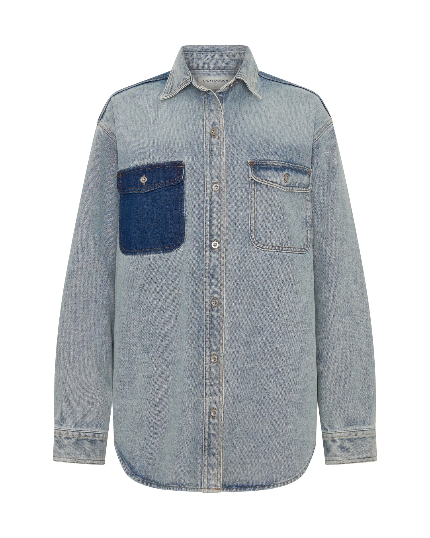 Saint Tropez Everyday Denim Shacket - Hendrixe Blue
