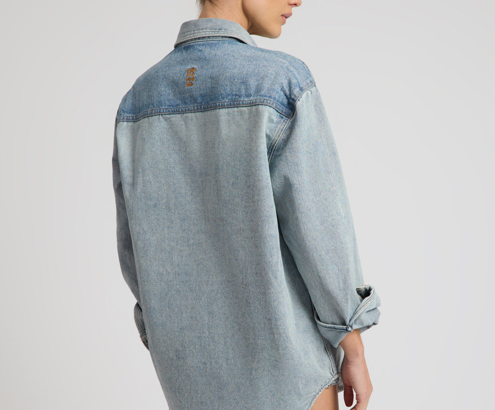 Saint Tropez Everyday Denim Shacket - Hendrixe Blue