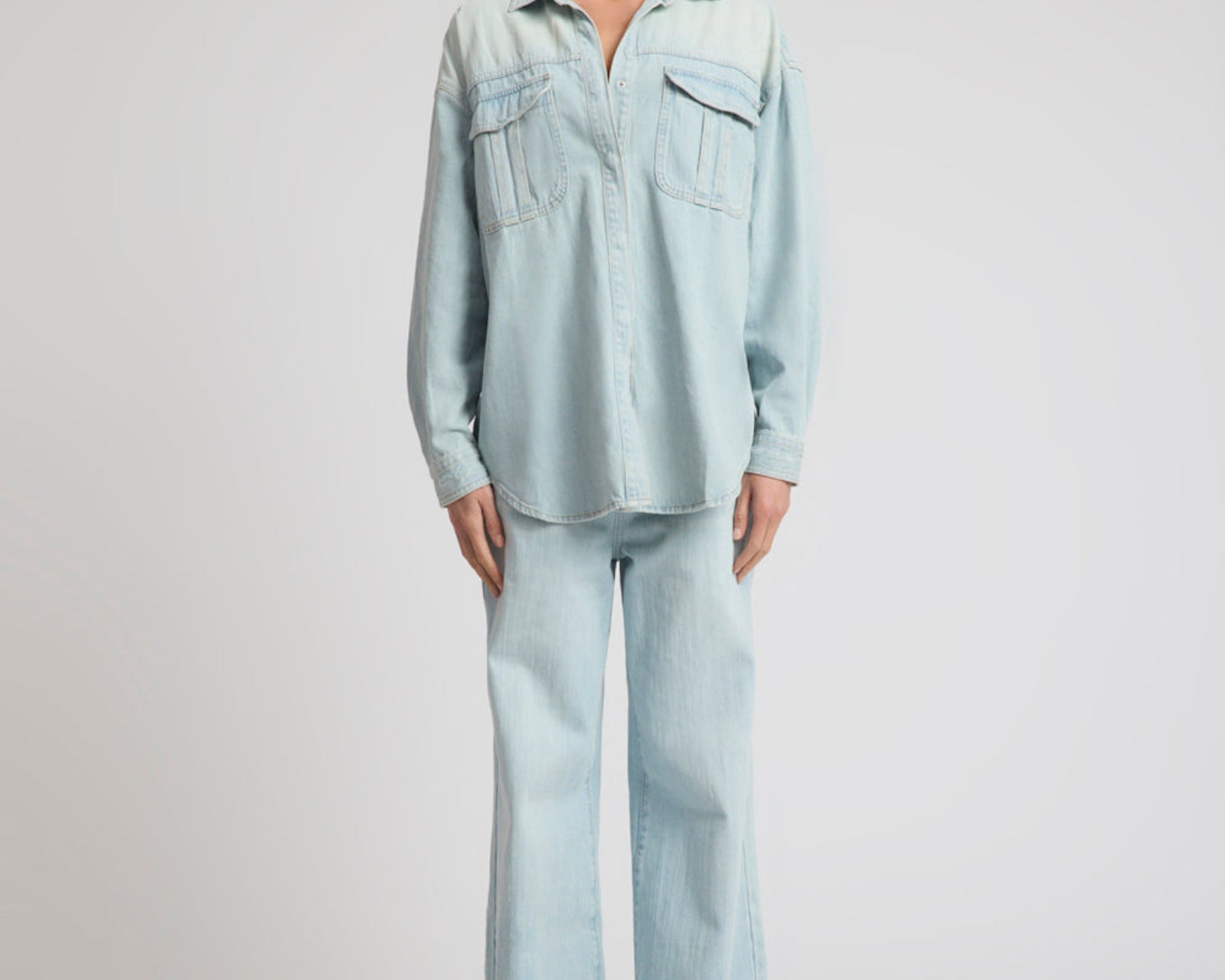 Daydream Oversized Denim Shirt - Sea Mist Blue