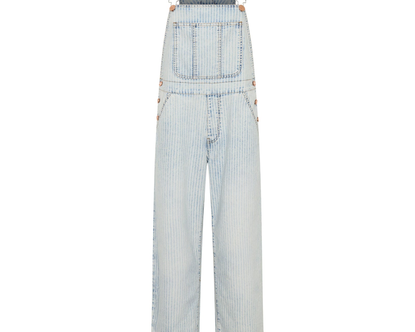 Painters Classic Long Length Denim Overalls - Summer Stripe