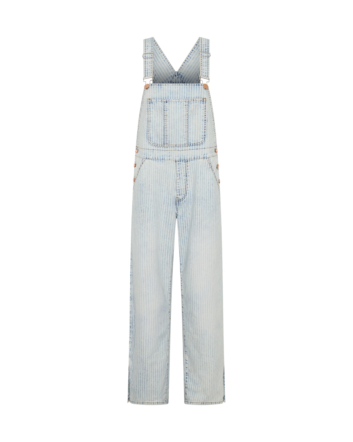 Painters Classic Long Length Denim Overalls - Summer Stripe