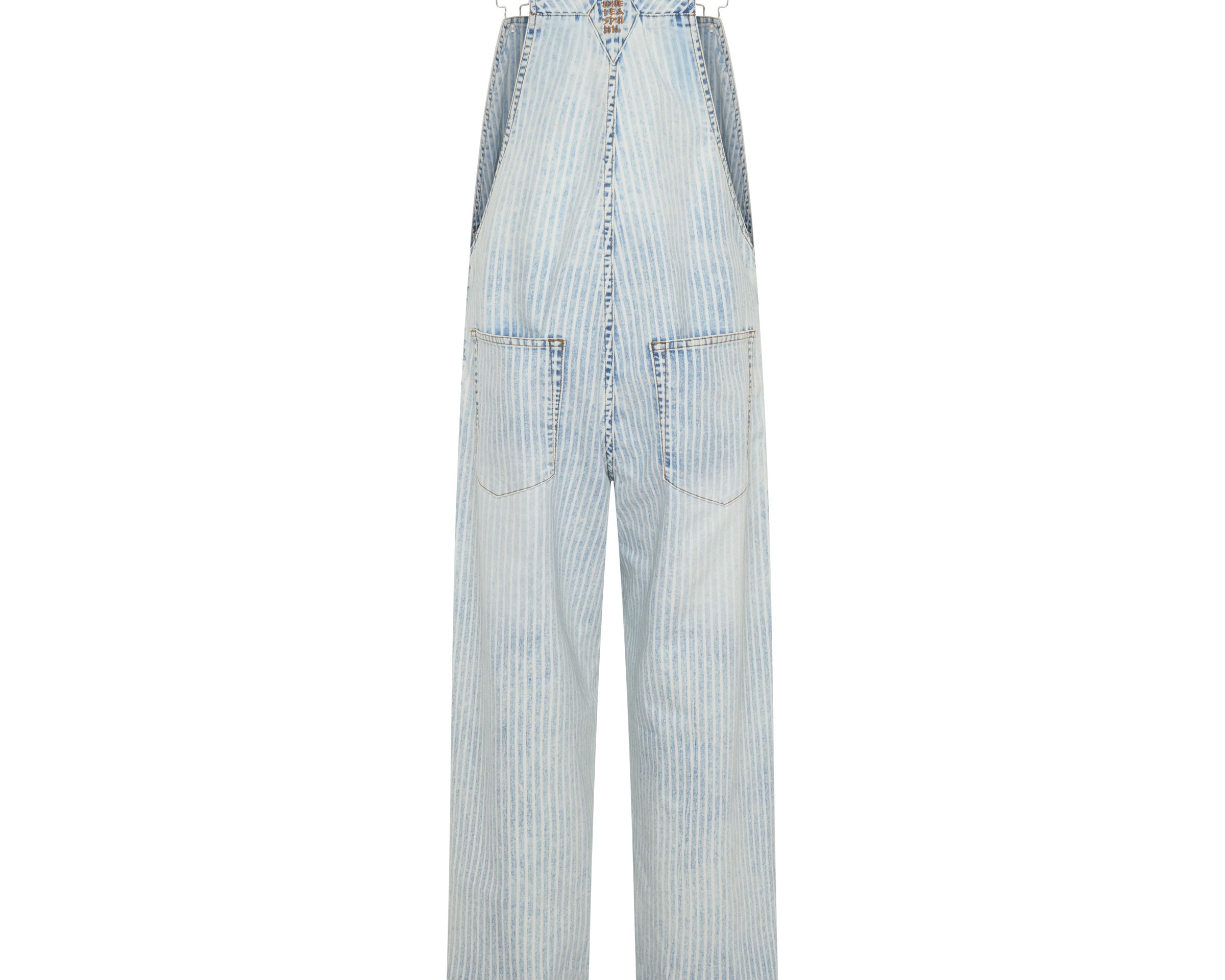Painters Classic Long Length Denim Overalls - Summer Stripe