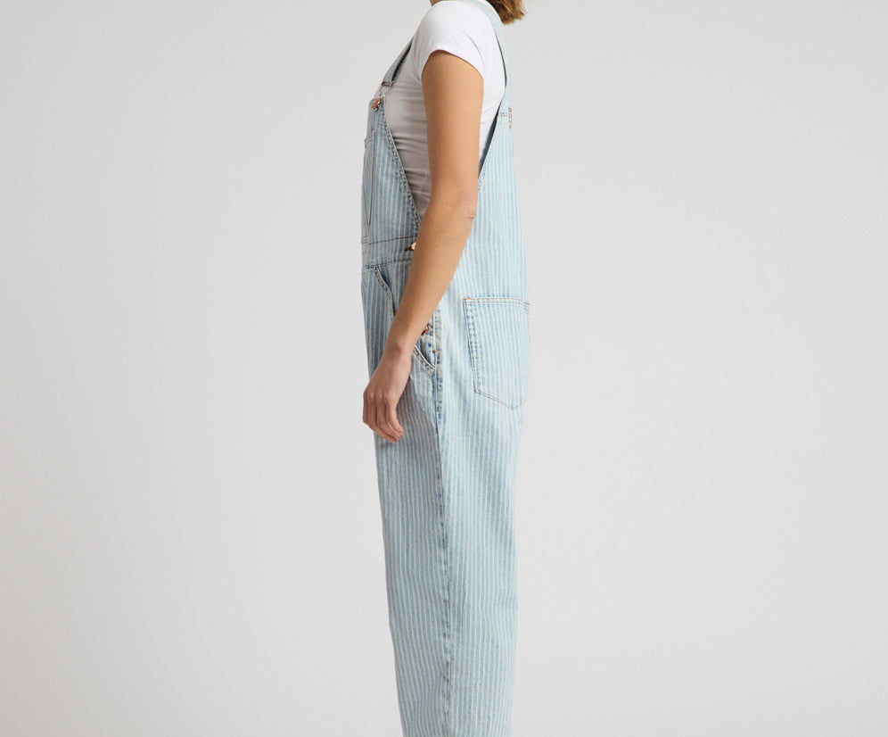 Painters Classic Long Length Denim Overalls - Summer Stripe
