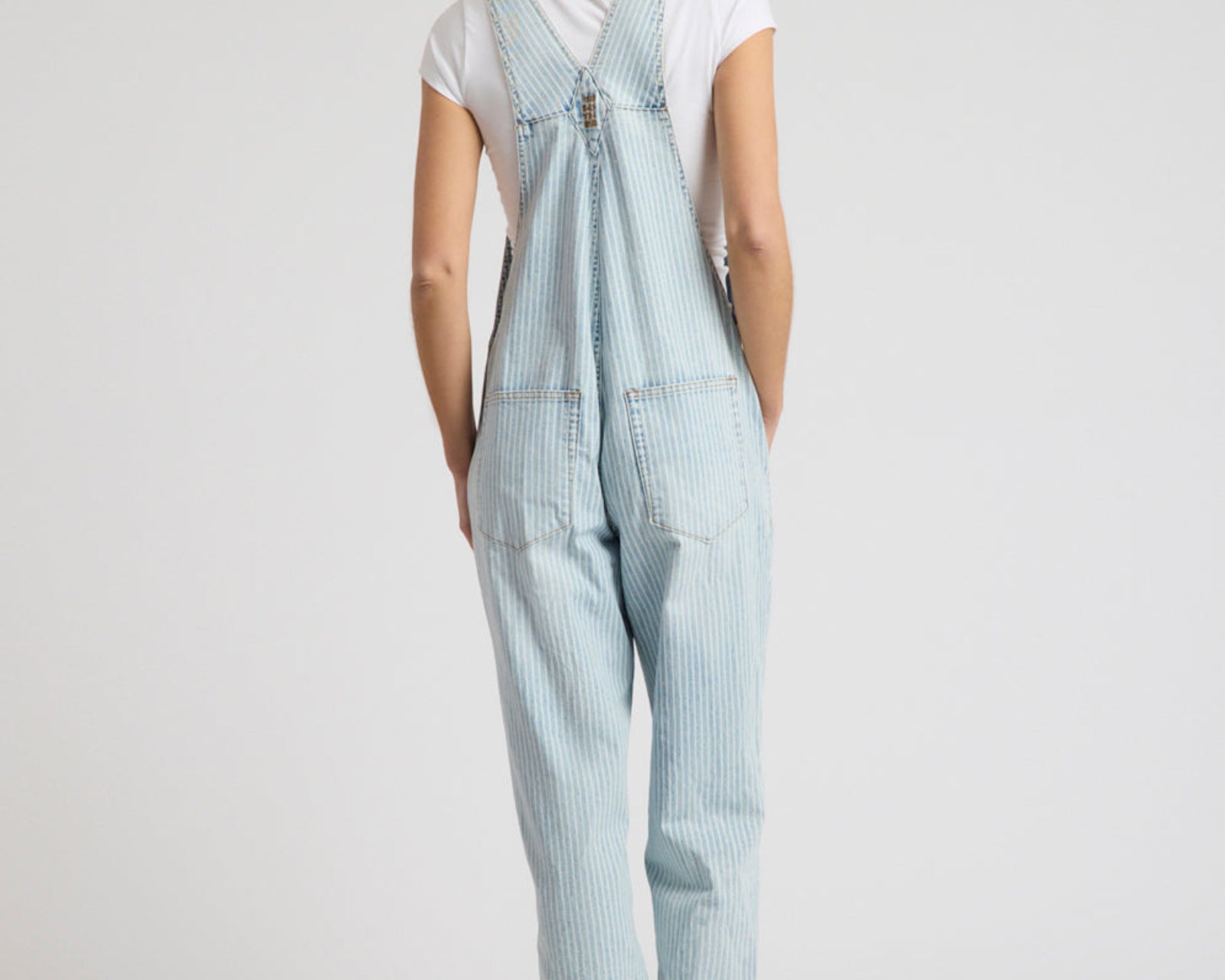 Painters Classic Long Length Denim Overalls - Summer Stripe